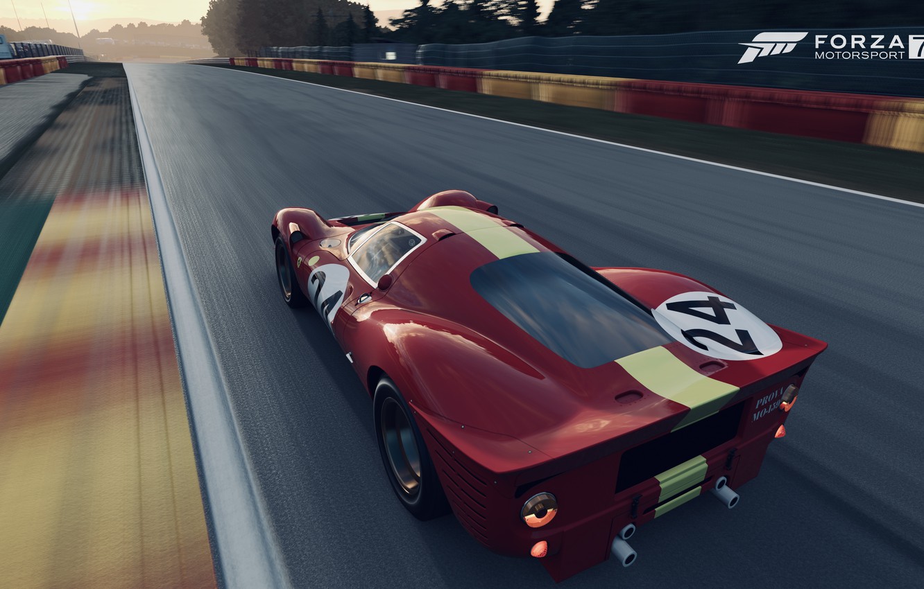 Wallpaper HDR, Ferrari, Speed, Legend, Game, Ferrari 330 P4, FM7, UHD, Forza Motorsport 7, 4K, Xbox One X, Sun Goes Down, 330 P4, photography by Tom image for desktop, section игры