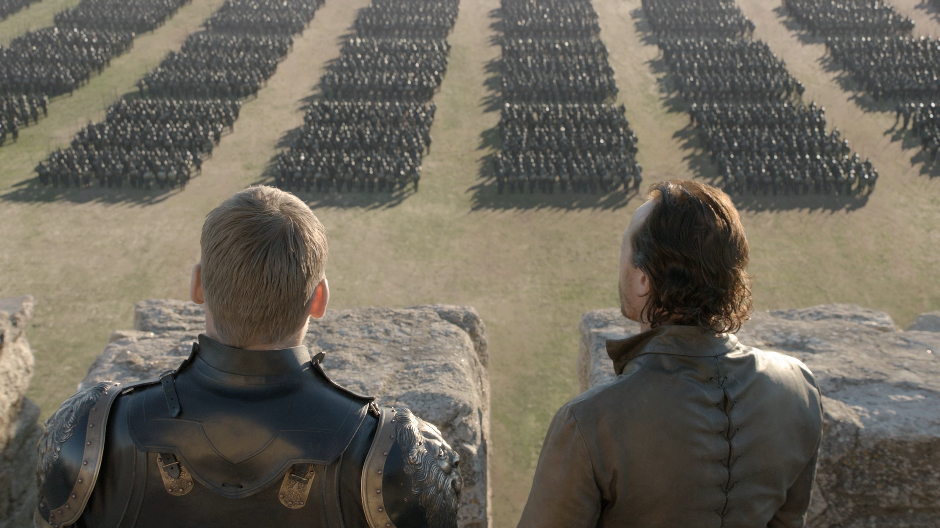 Unsullied and Dothraki armies outside the walls of King's Landing, I had to paint the ground