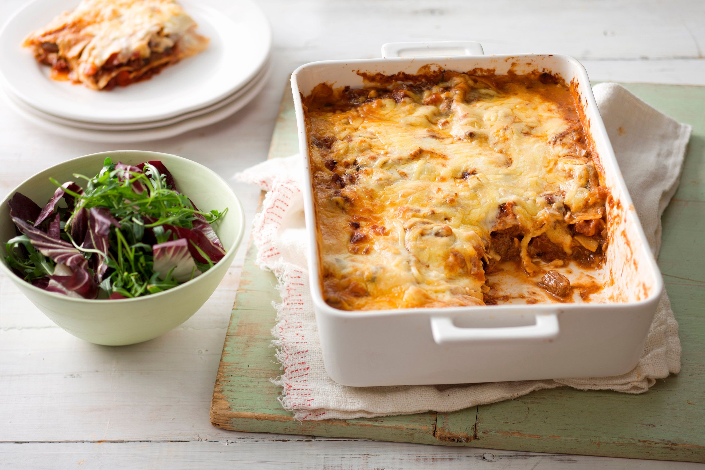 Food Lasagna Meal Salad Wallpaper:3000x2000