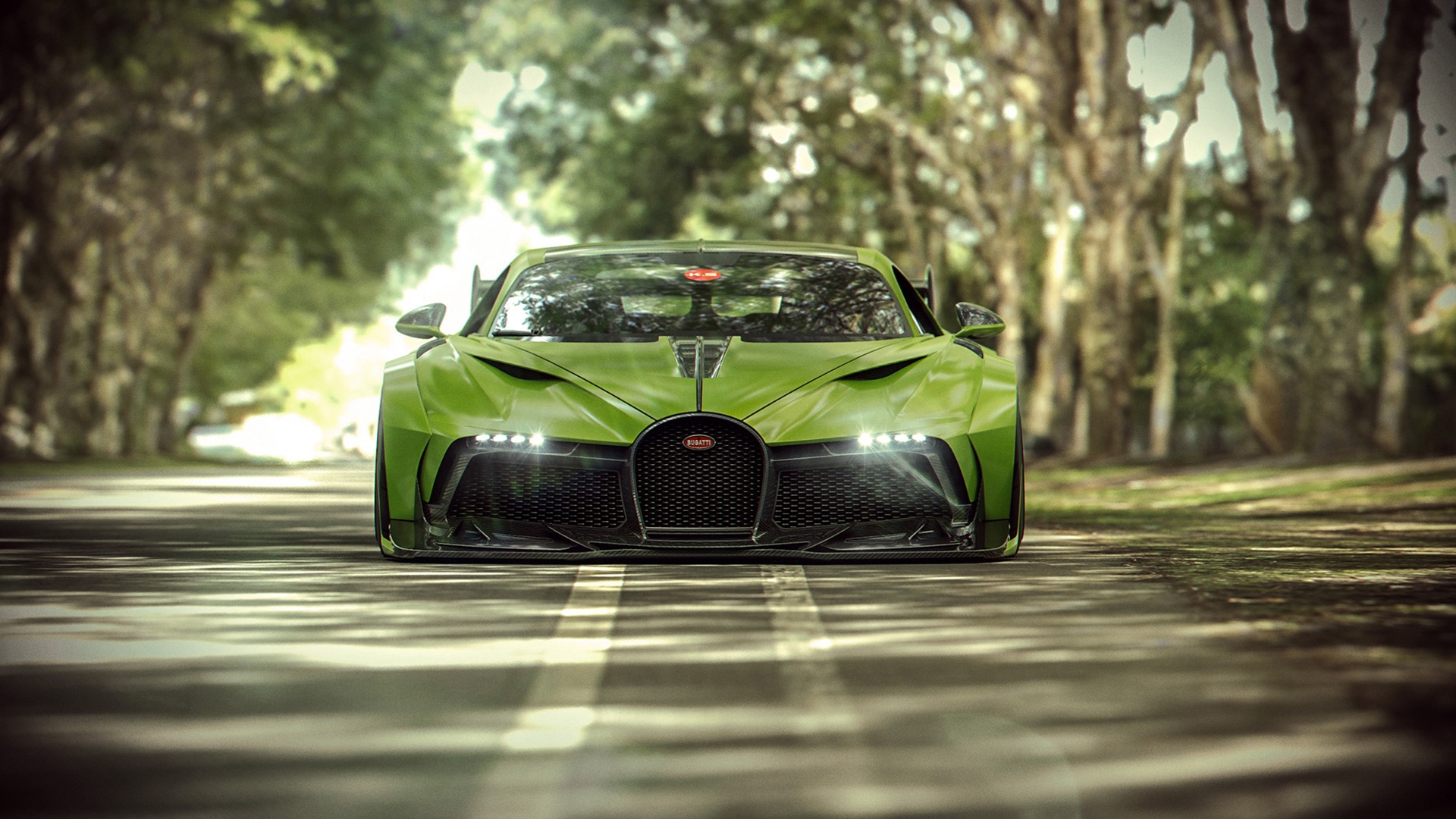 Wallpaper Bugatti Divo, Car, Green, SportCar, Supercar background