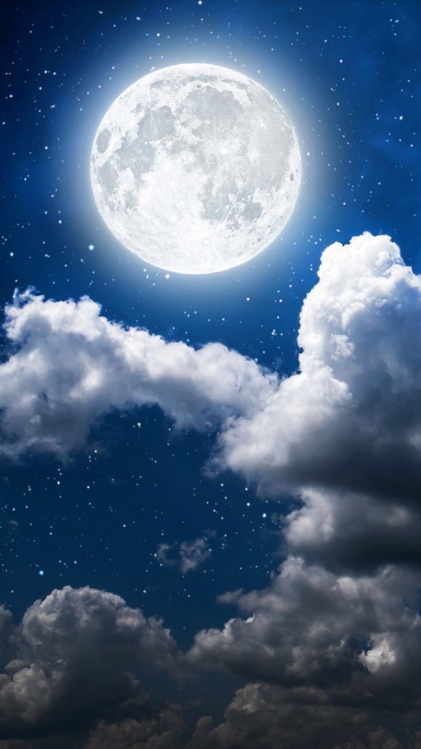 Moon and Clouds Wallpaper Free Moon and Clouds Background