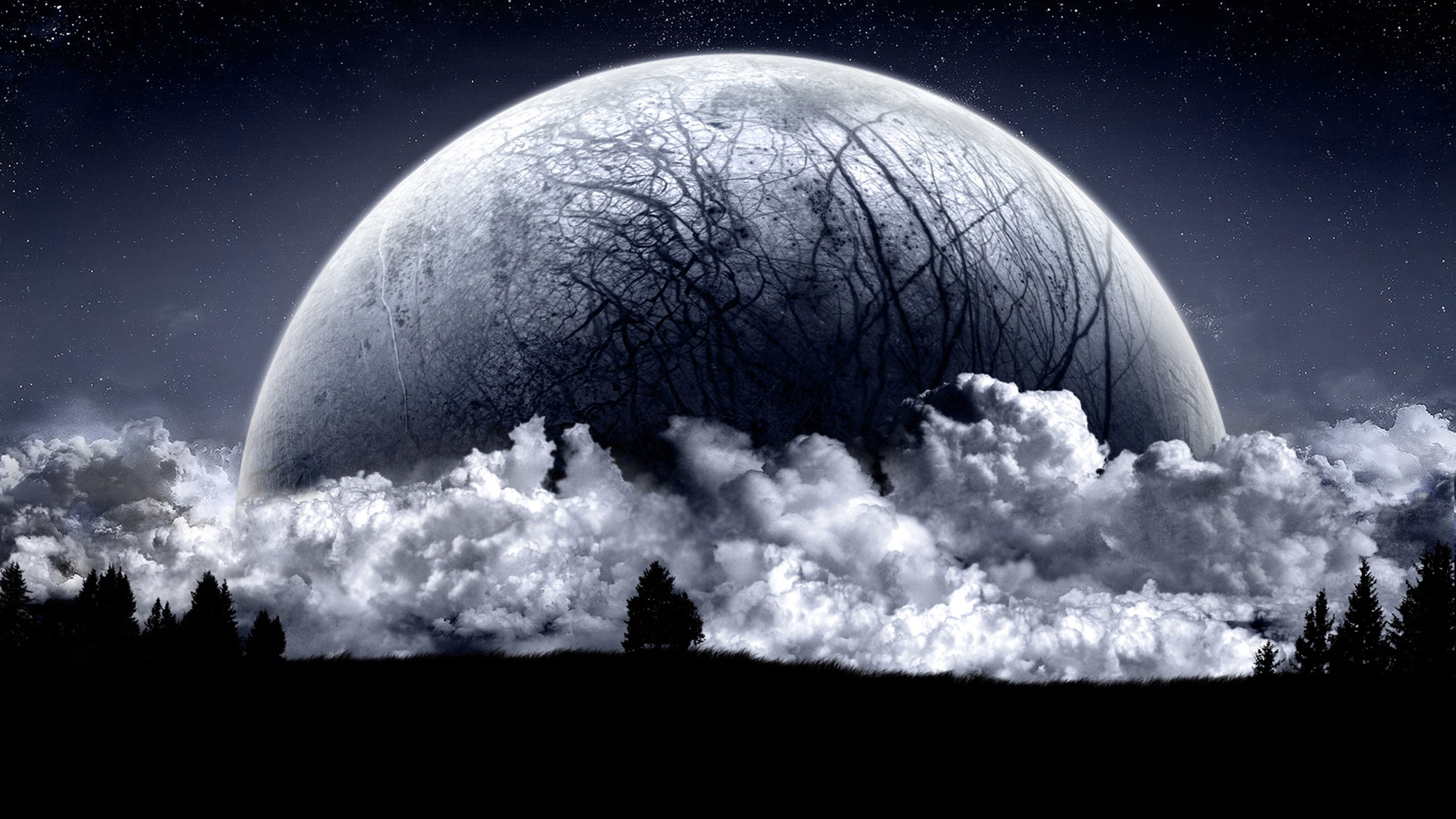 moon, Clouds Wallpaper HD / Desktop and Mobile Background