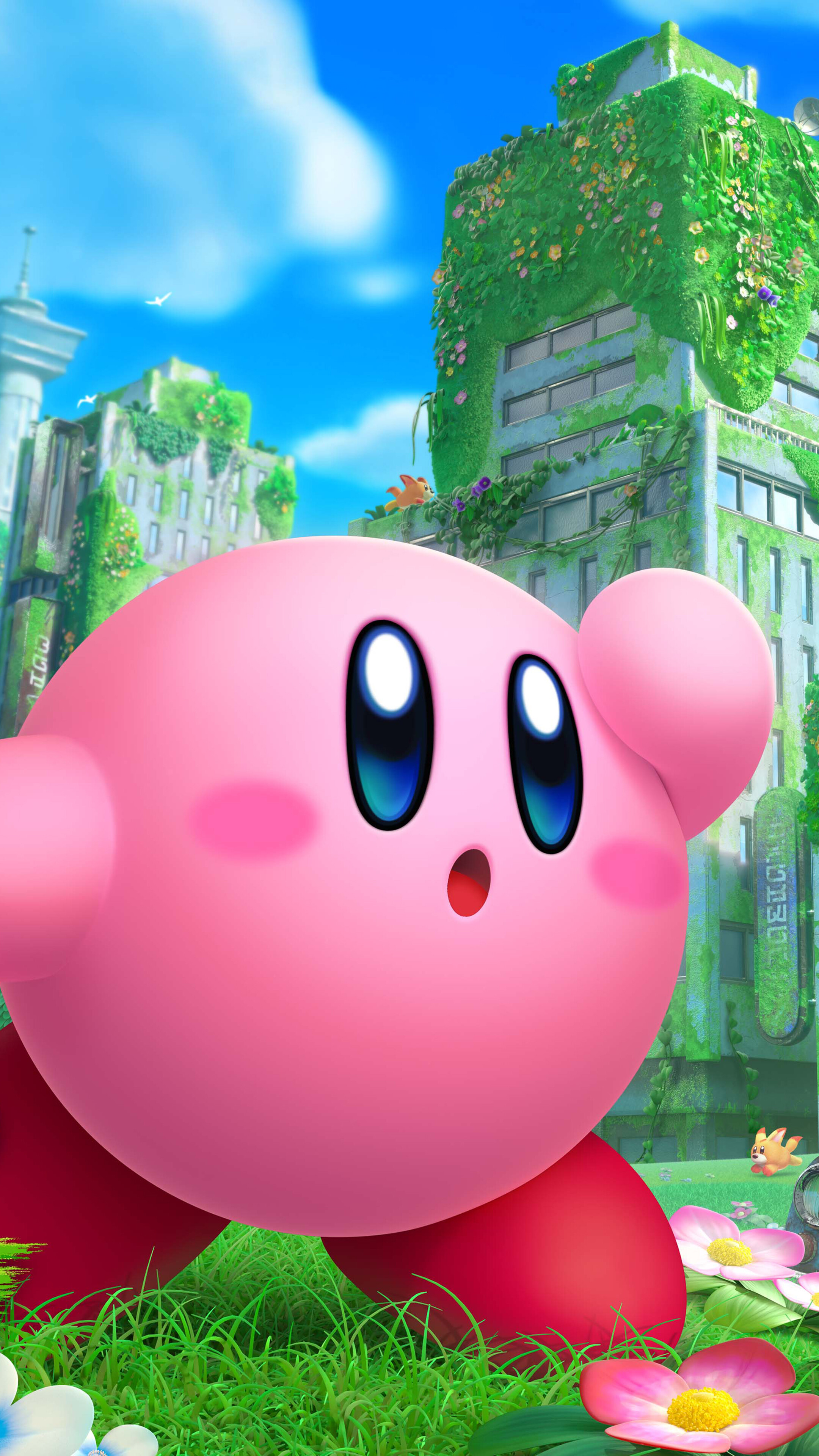 Kirby and the Forgotten Land Phone iPhone 4K Wallpaper free Download