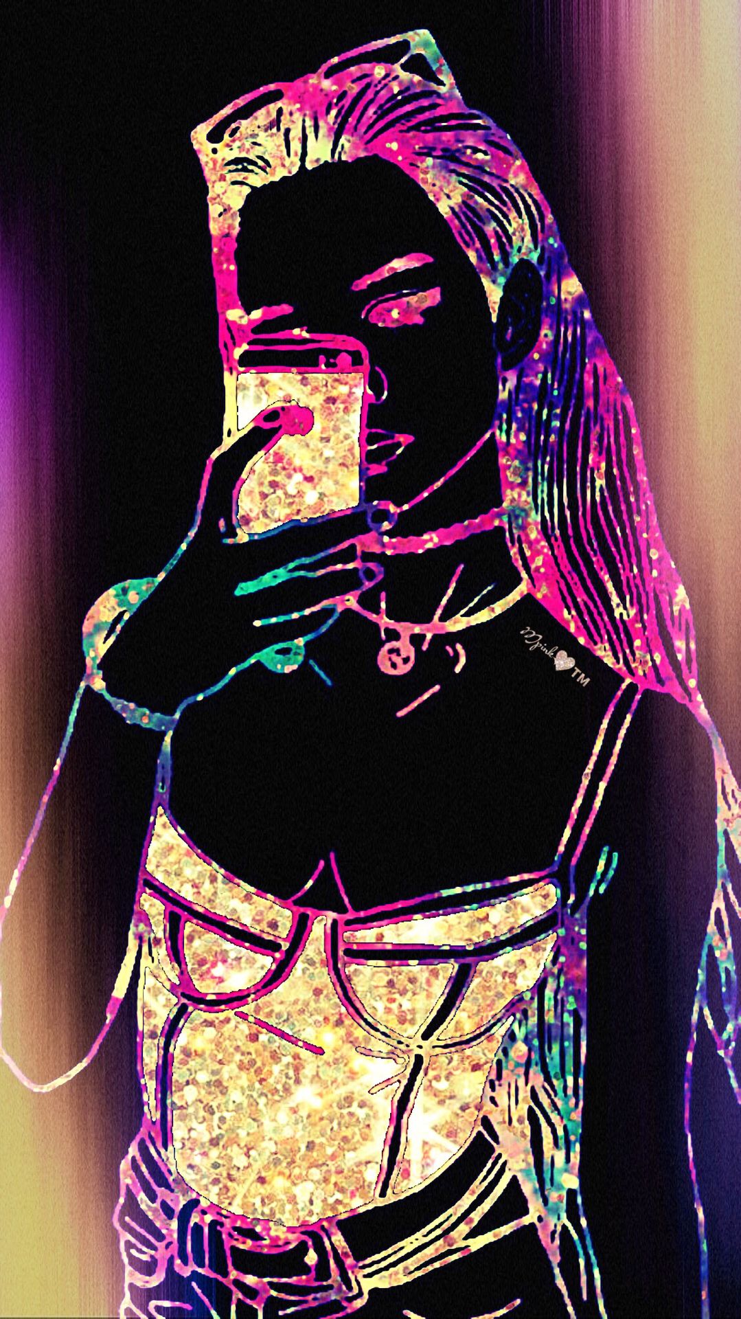Bling Girl Galaxy Wallpaper #androidwallpaper #iphonewallpaper #wallpaper # galaxy #sparkle #glitter #l. Cute girl wallpaper, Wallpaper iphone neon, Neon wallpaper