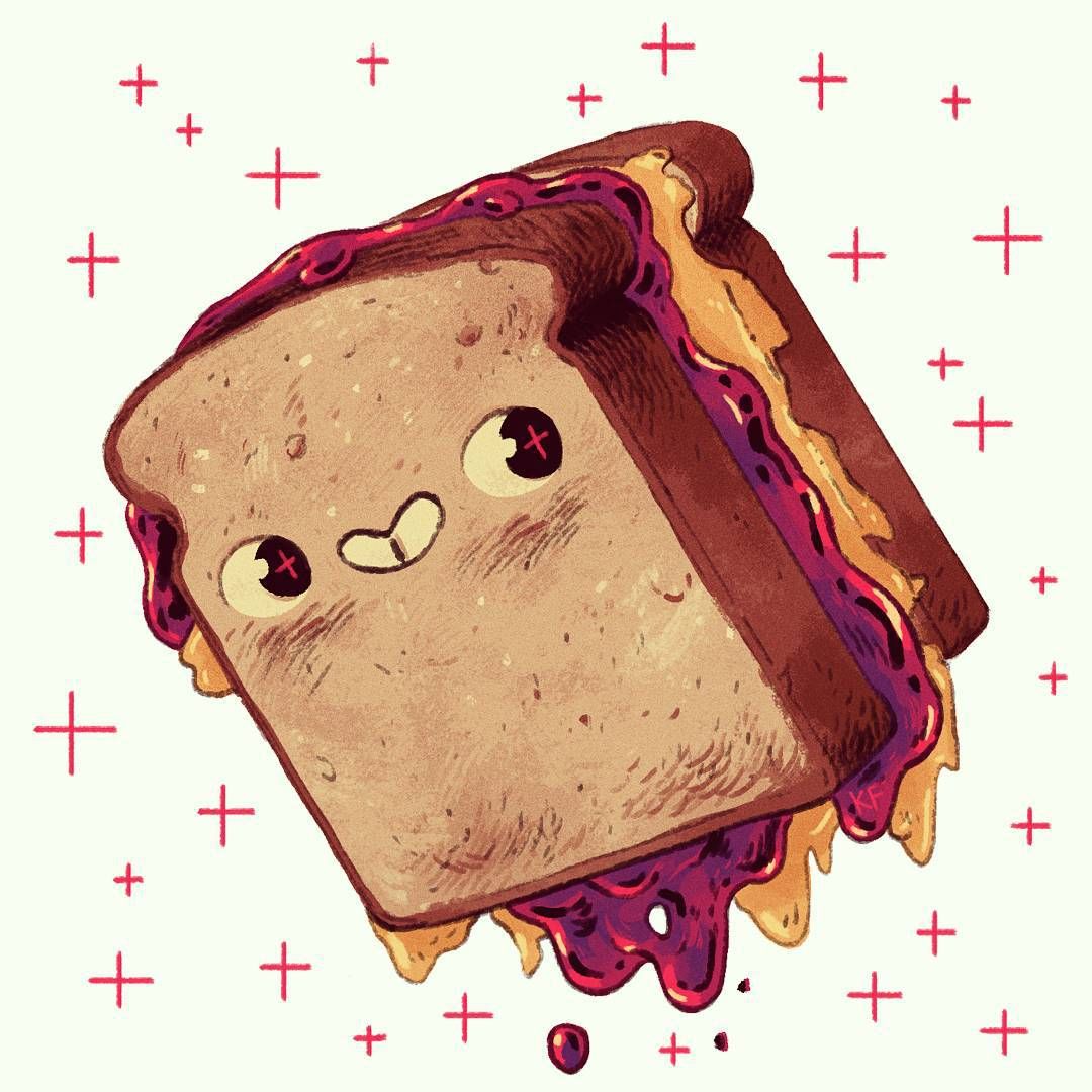 kylefewell. Food drawing, Sandwich drawing, Jelly wallpaper