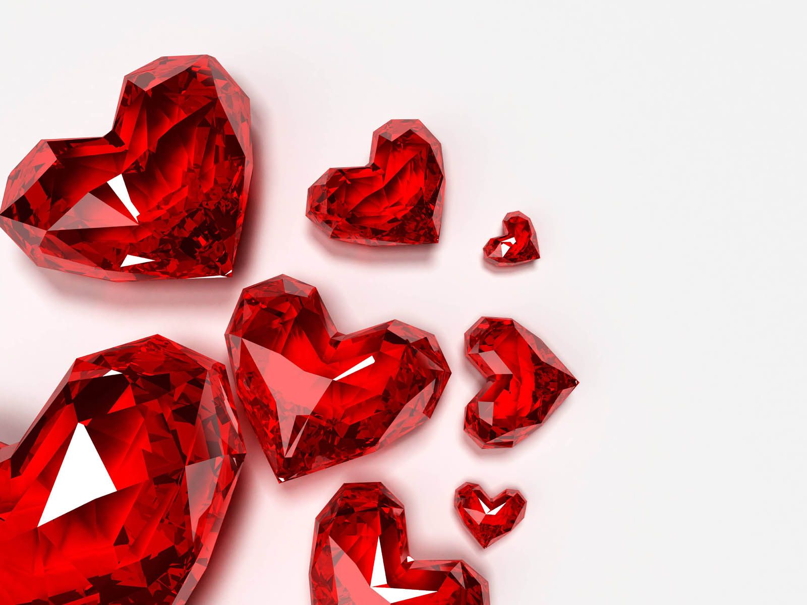 wallpaper: Crystal Red Hearts. Red heart, Red crystals, Crystals