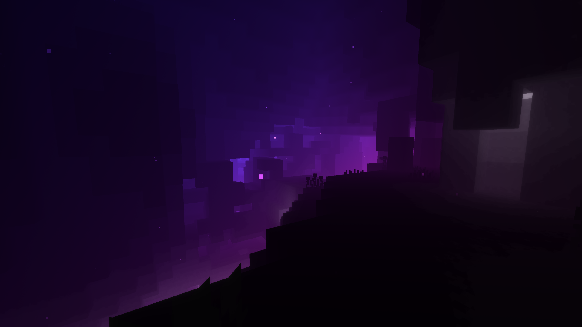 Minecraft Colorful Green Blue Purple Minecraft Nether Jungle Shaders Wallpaper:1920x1080