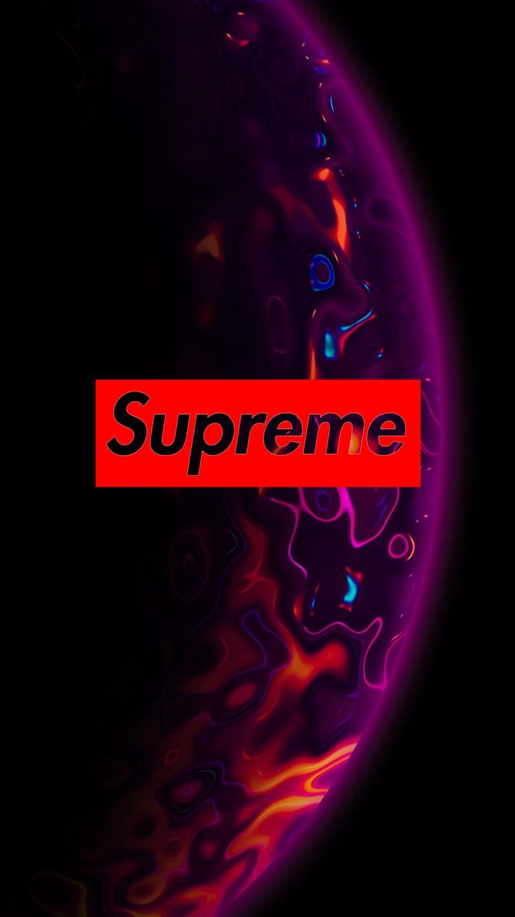 Supreme Purple Planet iPhone Wallpaper Free Download