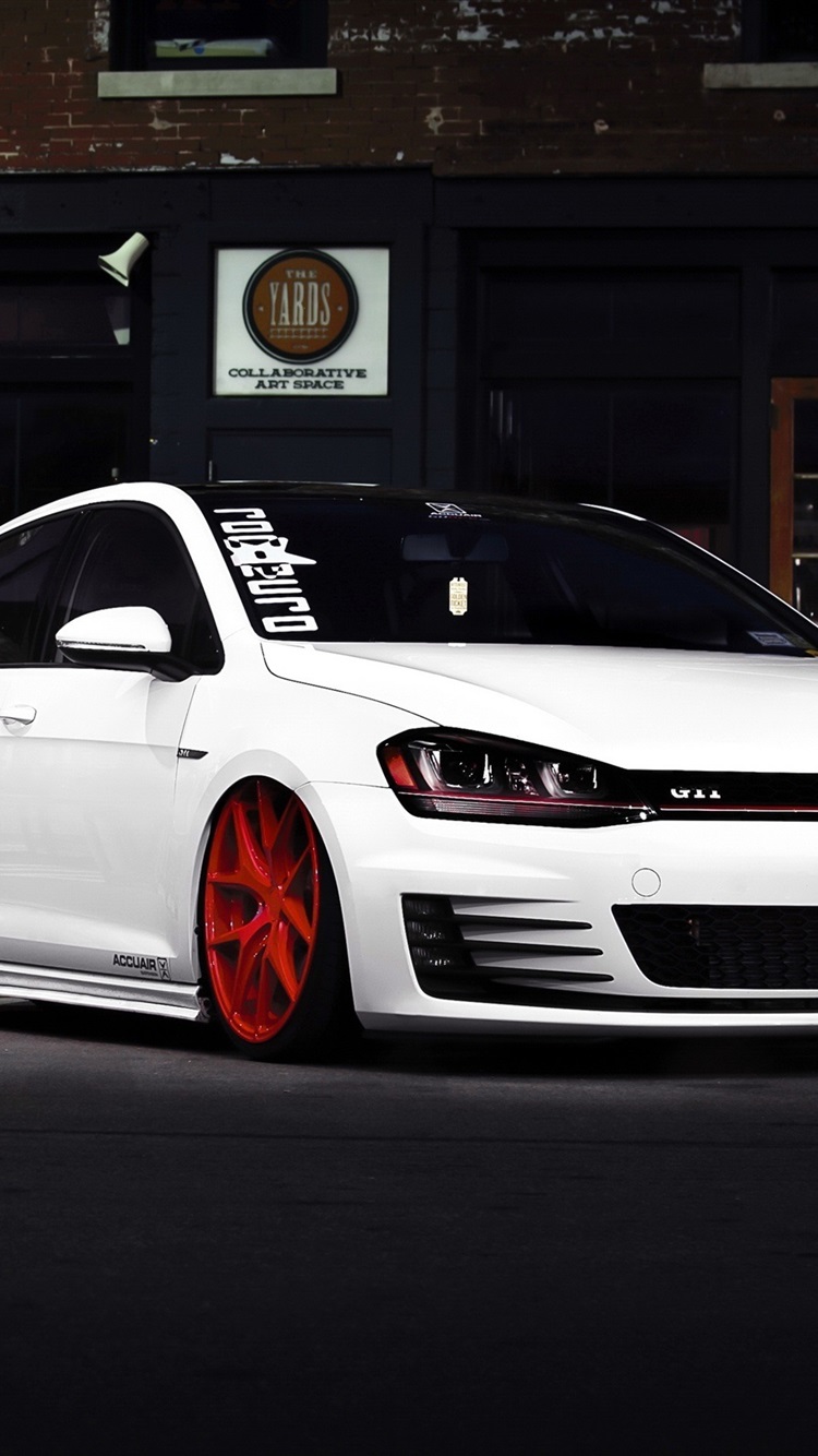 Volkswagen Golf GTI Car Front View 750x1334 IPhone 8 7 6 6S Wallpaper, Background, Picture, Image