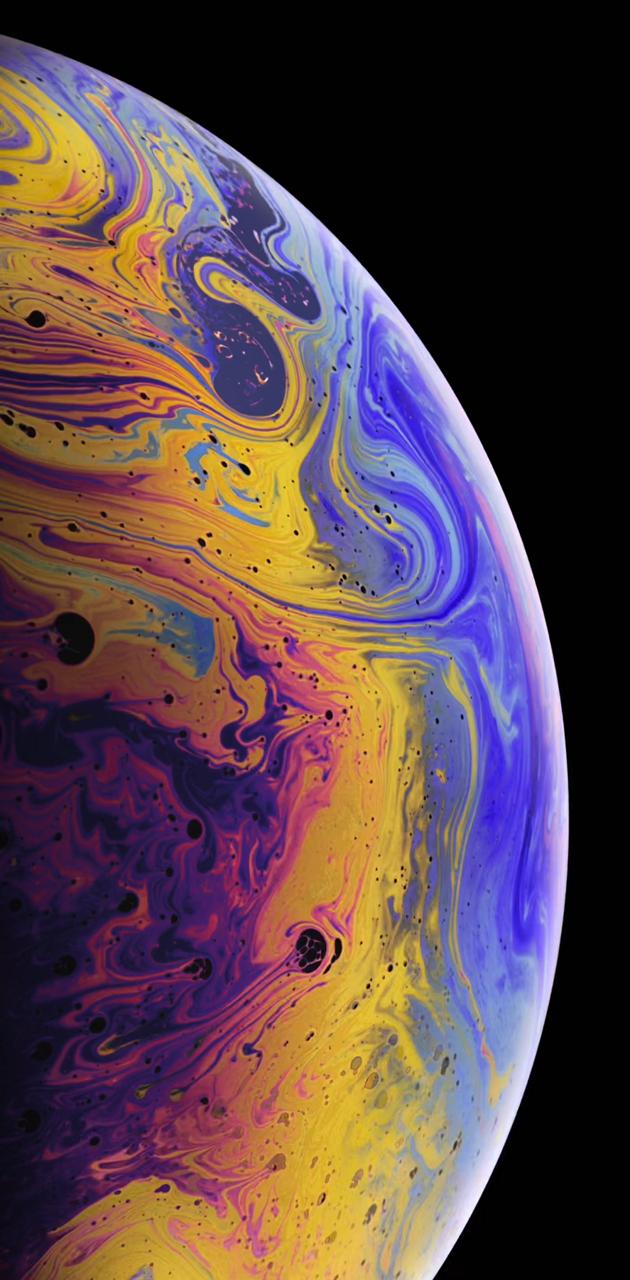 iPhone XS 4K yellow wallpaper