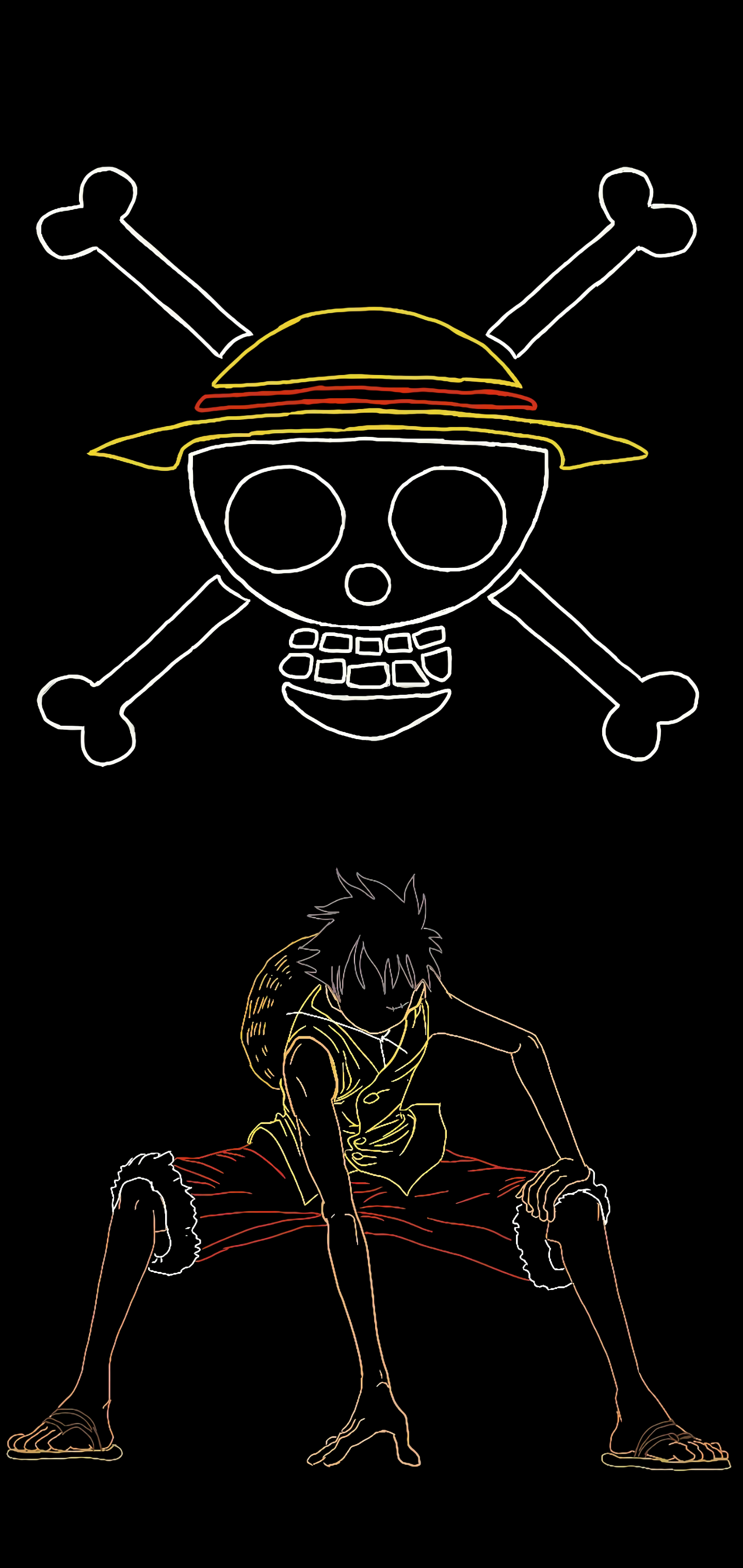 One Piece, Monkey D Luffy (1440x3040)
