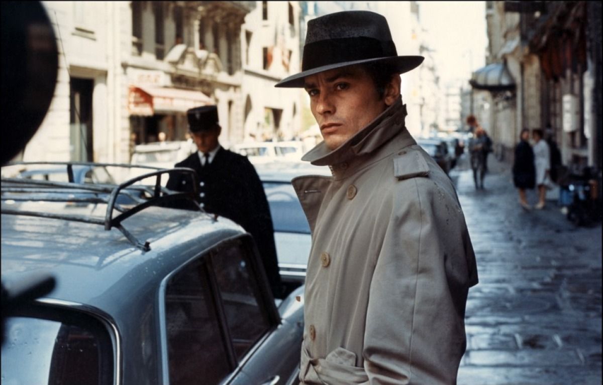 Alain Delon as Jef Costello, a hitman, in Le Samourai. Cine, Hombres, Cine clasico