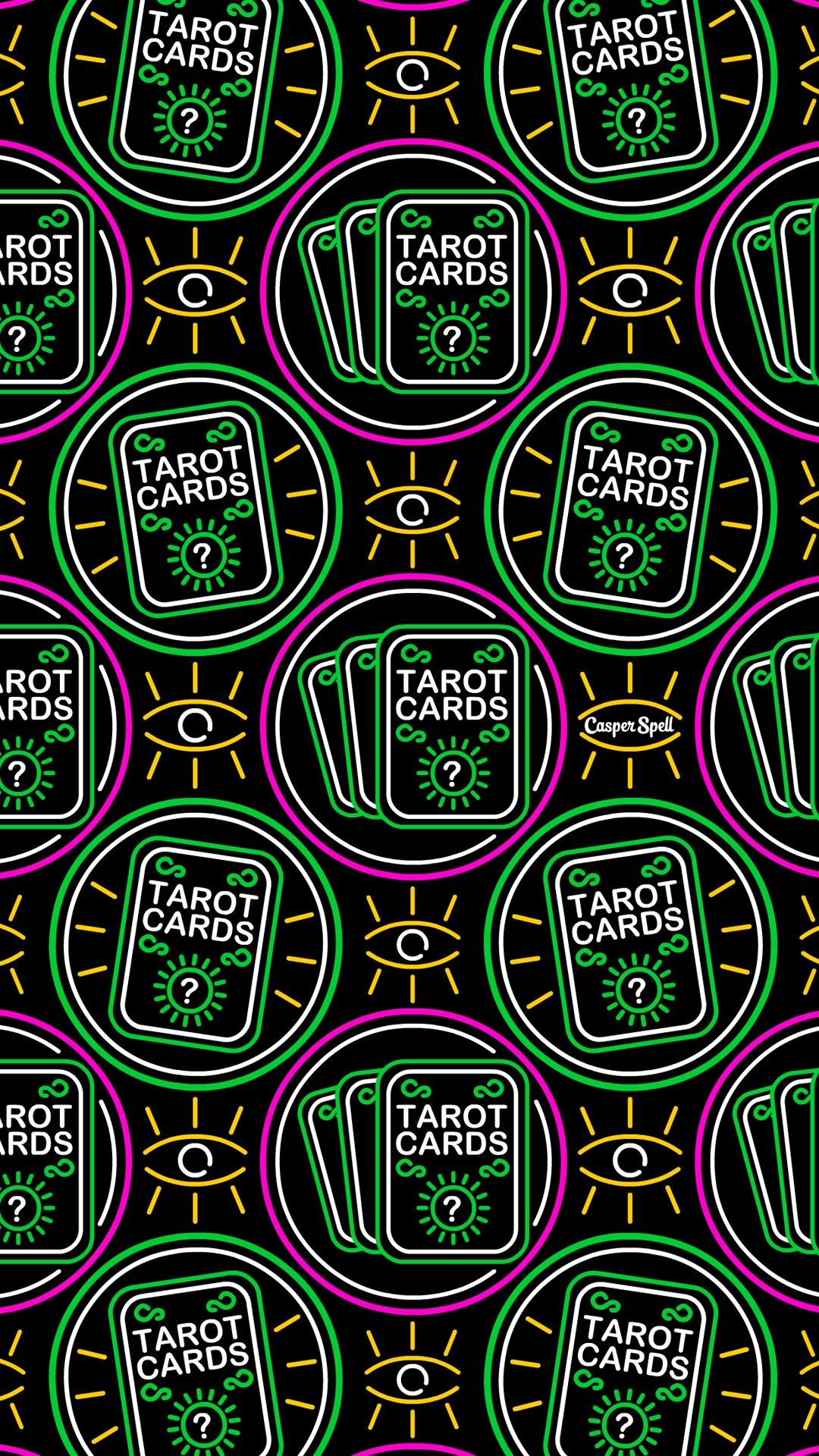 Tarot Readings Reader Psychic Medium Neon Fortune Teller Design Wallpaper & Background Download