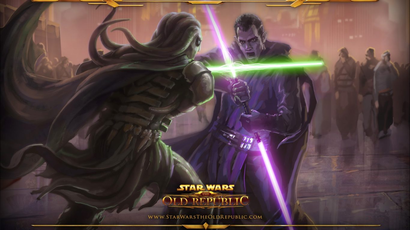 Star Wars The Old Republic Duel With Laser Swords Full HD Wallpaper 1080p, Wallpaper13.com