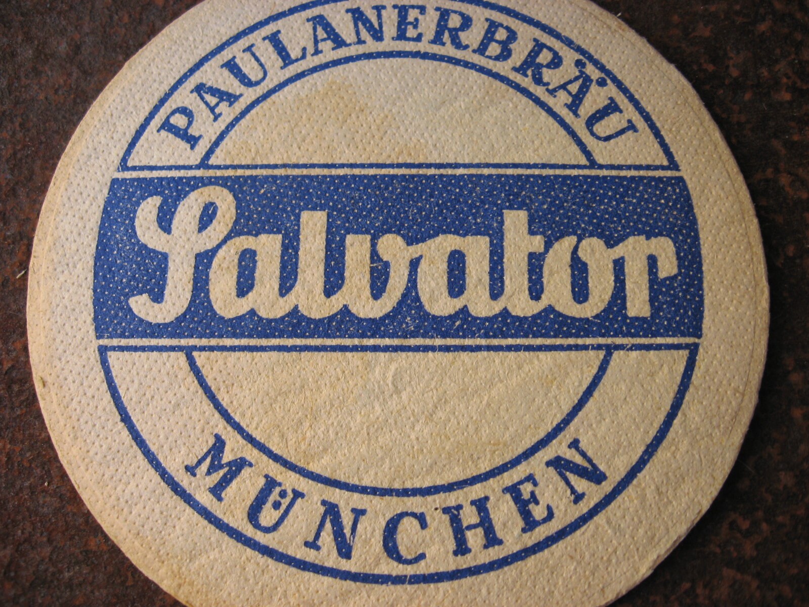 1960s GERMAN BEER MAT Salvator Paulaner Brewery Original