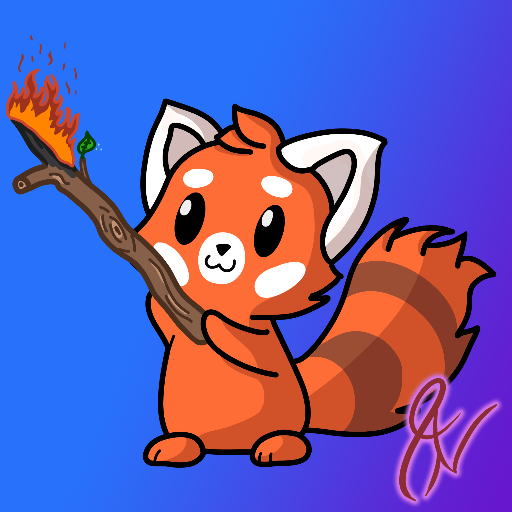 Red pandas probably roast marshmallows like this