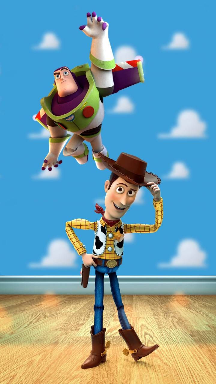 Buzz And Woody Wallpaper for mobile phone, tablet, desktop computer and other devices HD and 4K wallpaper. Woody toy story, Toy story movie, Toy story buzz