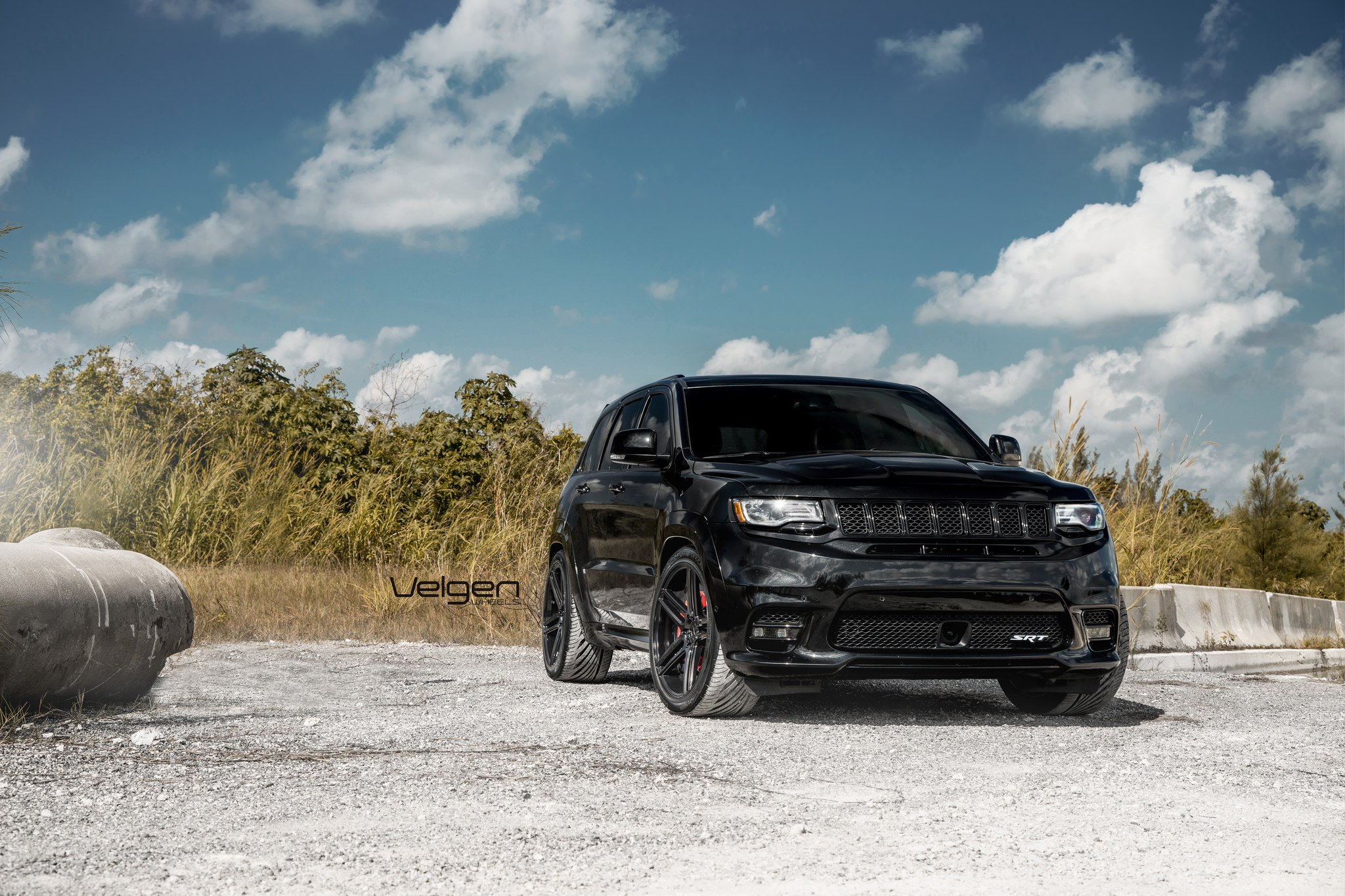 Impressive Black Jeep Grand Cherokee SRT Features Velgen Rims