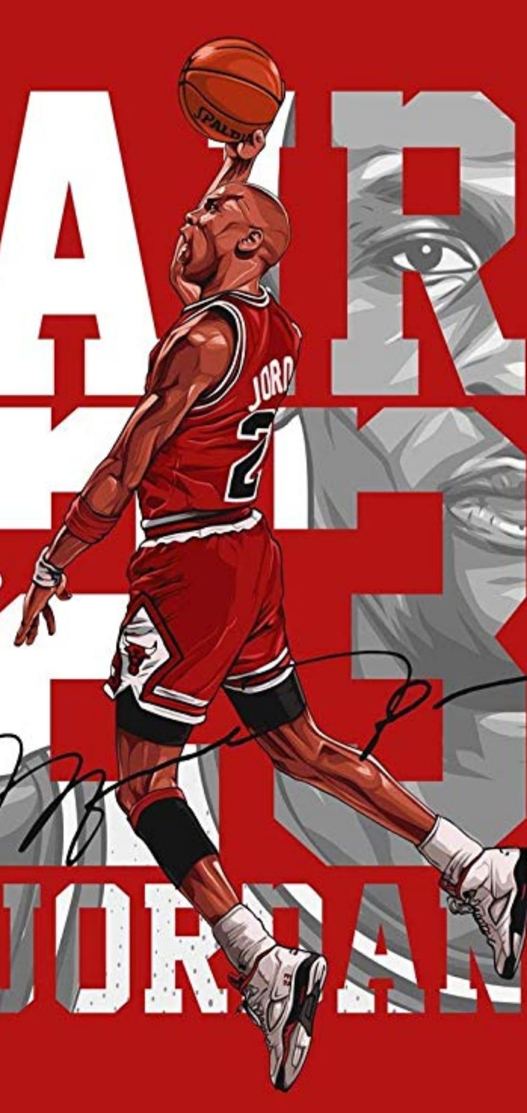 Download Red, White and Black Michael Jordan Jersey Wallpaper