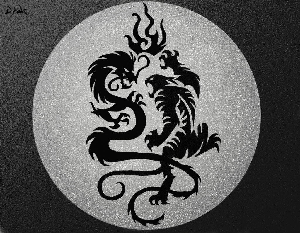 Yin Yang Dragon Tiger Wallpaper