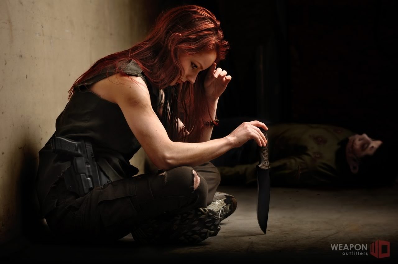 Ethereal Rose, WeaponOutfitters, Glock 19, Knife HD Wallpaper / Desktop and Mobile Image & Photo