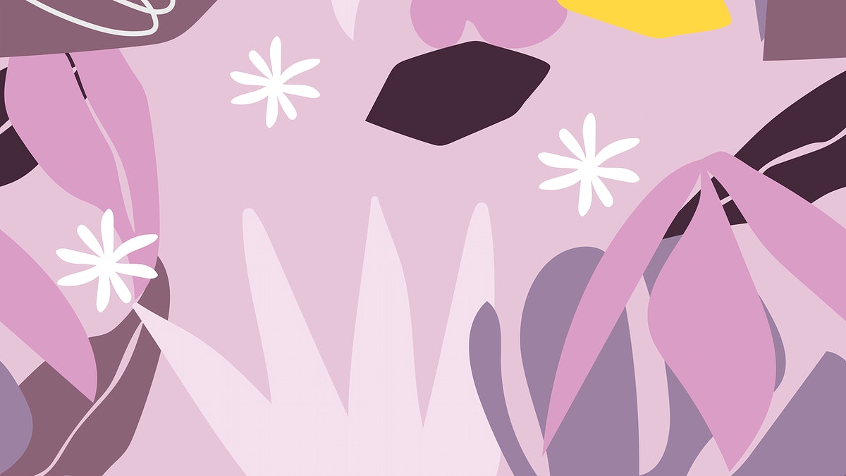 Aesthetic computer wallpaper, leaf pattern