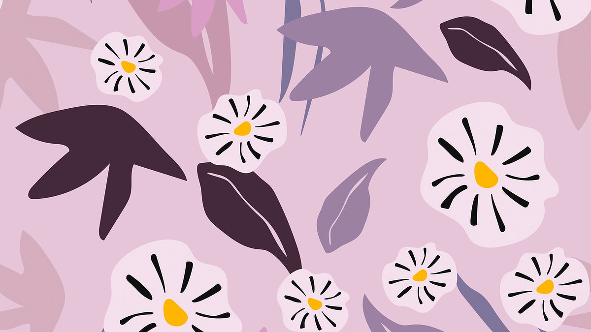 Flower computer wallpaper, aesthetic abstract