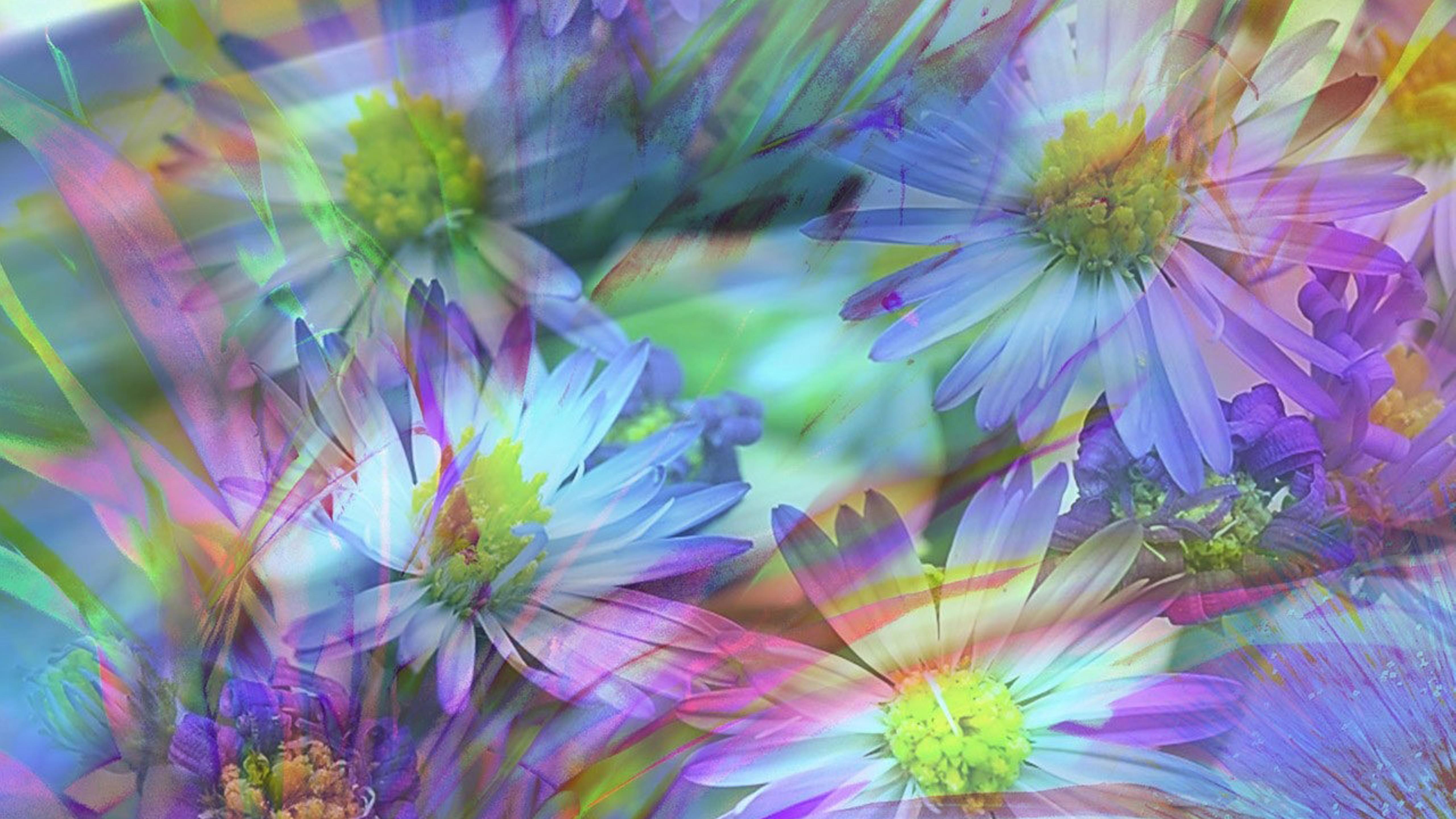 Abstract flowers Design wallpaper