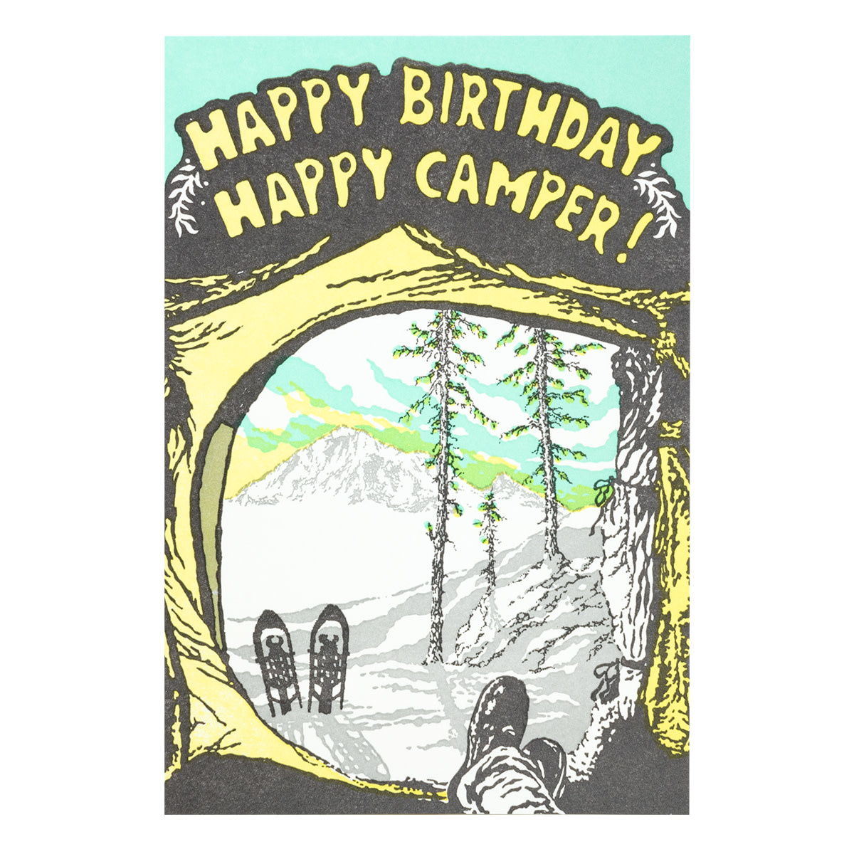 Happy Birthday Happy Camper! Card papers & press