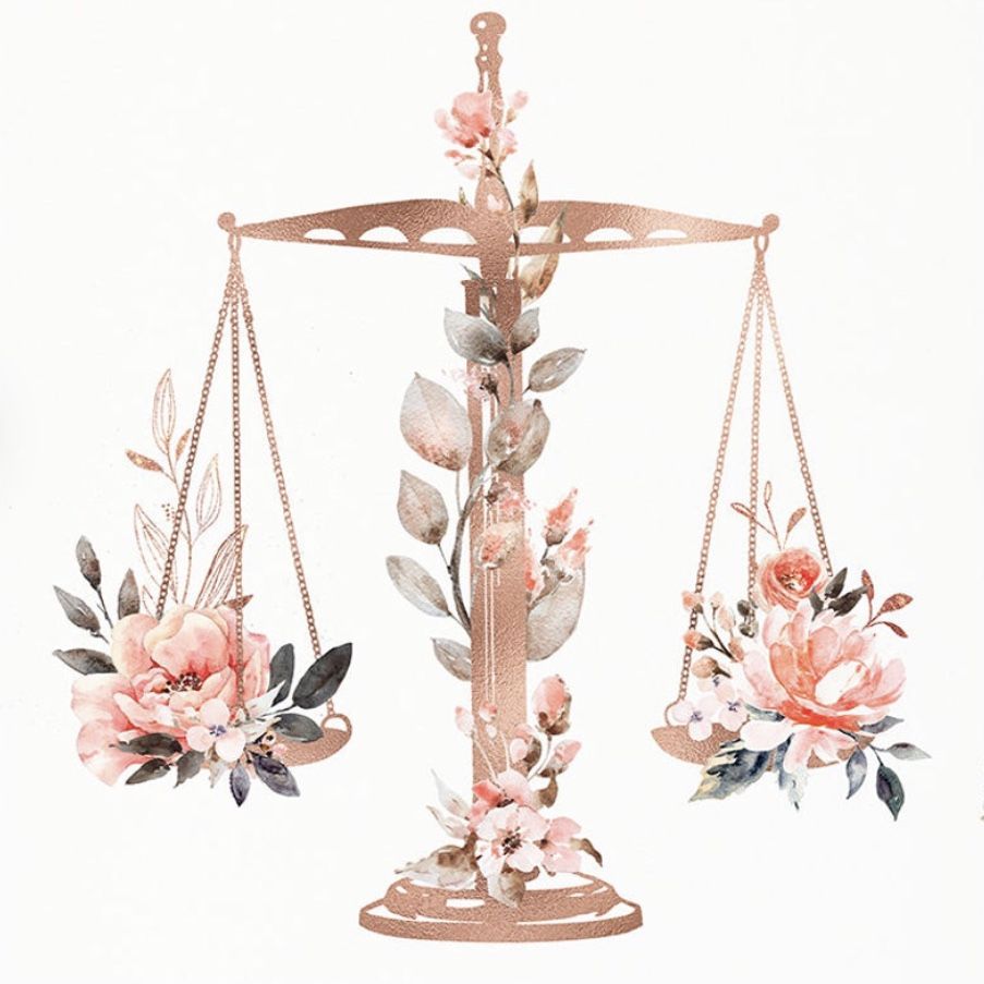 rose gold floral libra scales. Lawyer art wallpaper, Canvas gallery wall, Gold wallpaper iphone