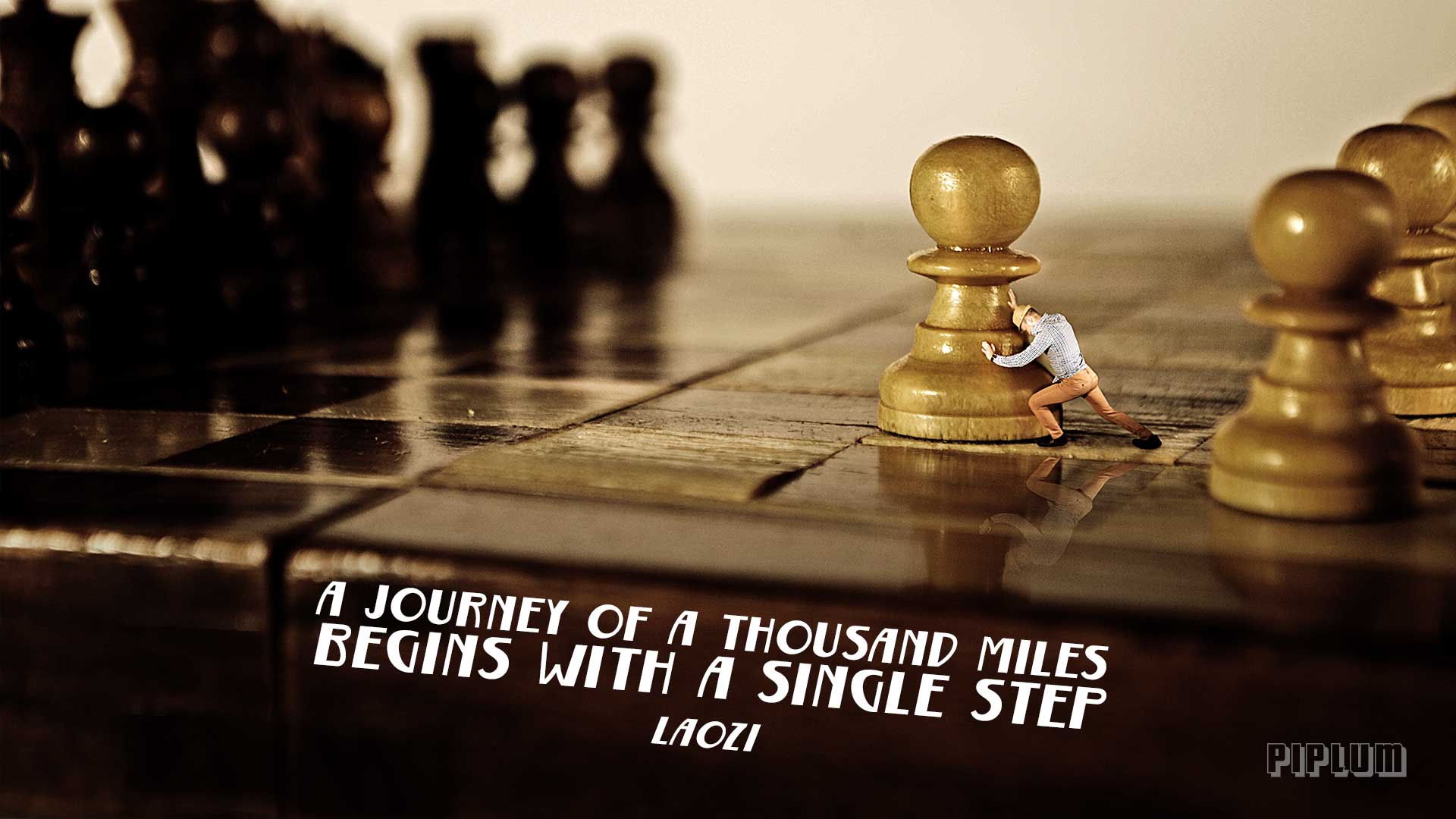 A Journey Of A Thousand Miles Begins With A Single Step. Inspirational Quote By Laozi