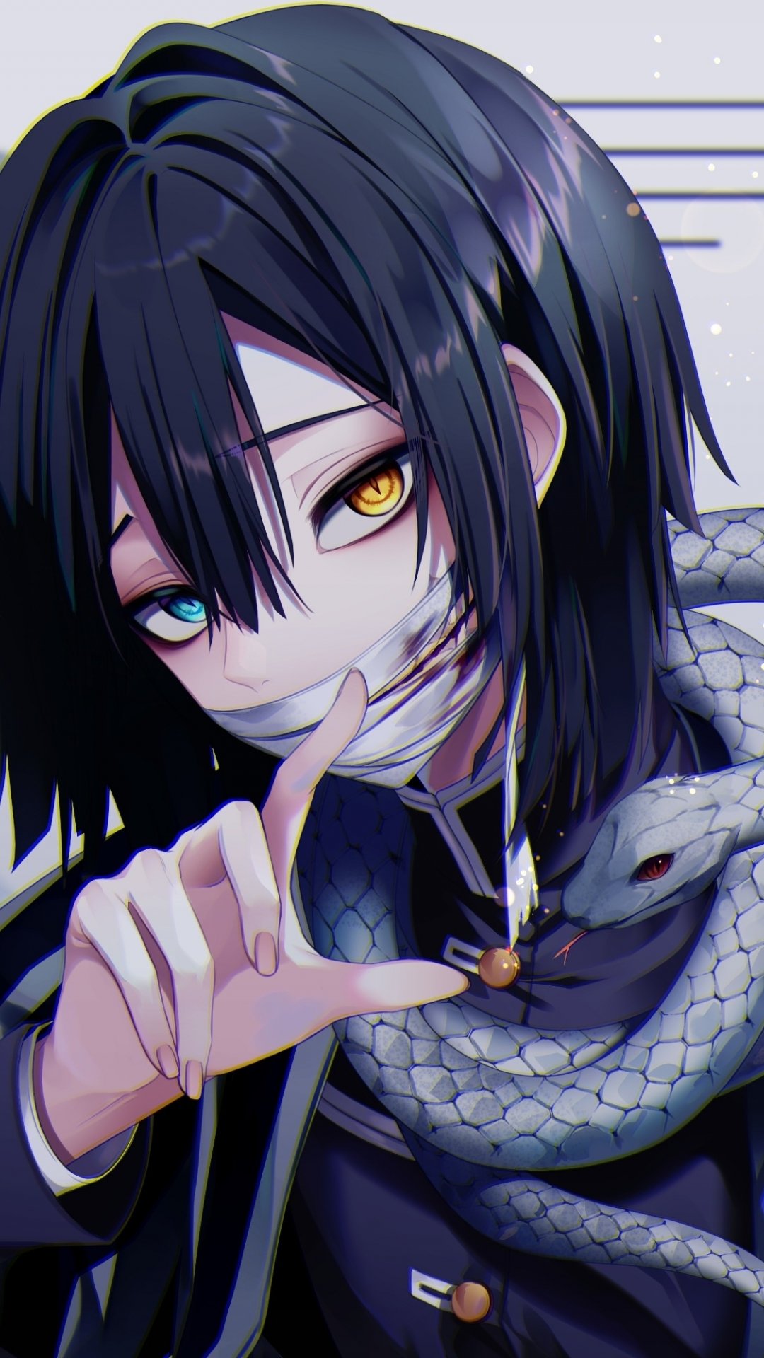 Wallpaper Snake, Iguro Obanai, Black Hair, Kimetsu No Yaiba, Demon Slayer:2500x2000