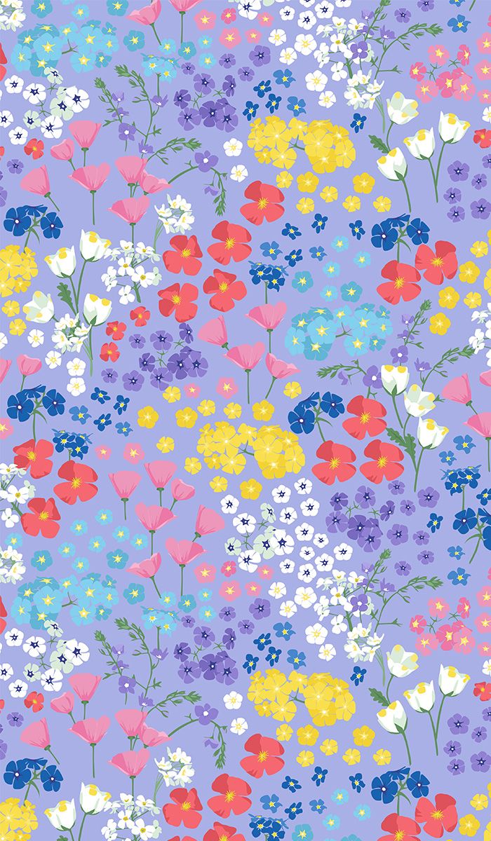 Light Summer Ditsy by Olga Shashok. Flower drawing, Phone wallpaper patterns, Flower wallpaper