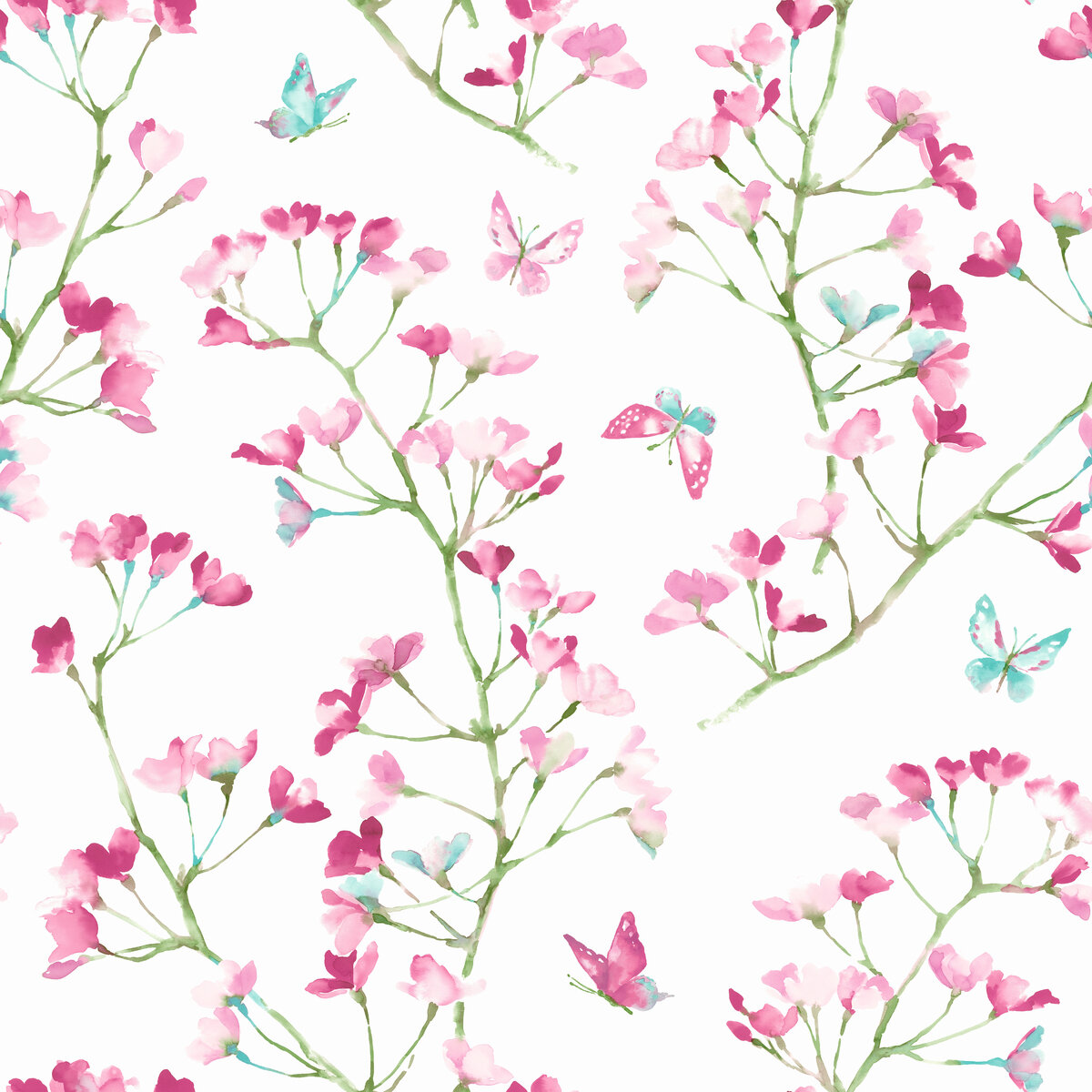 ABMC Watercolor 33' L x 20.5 W Wallpaper Roll