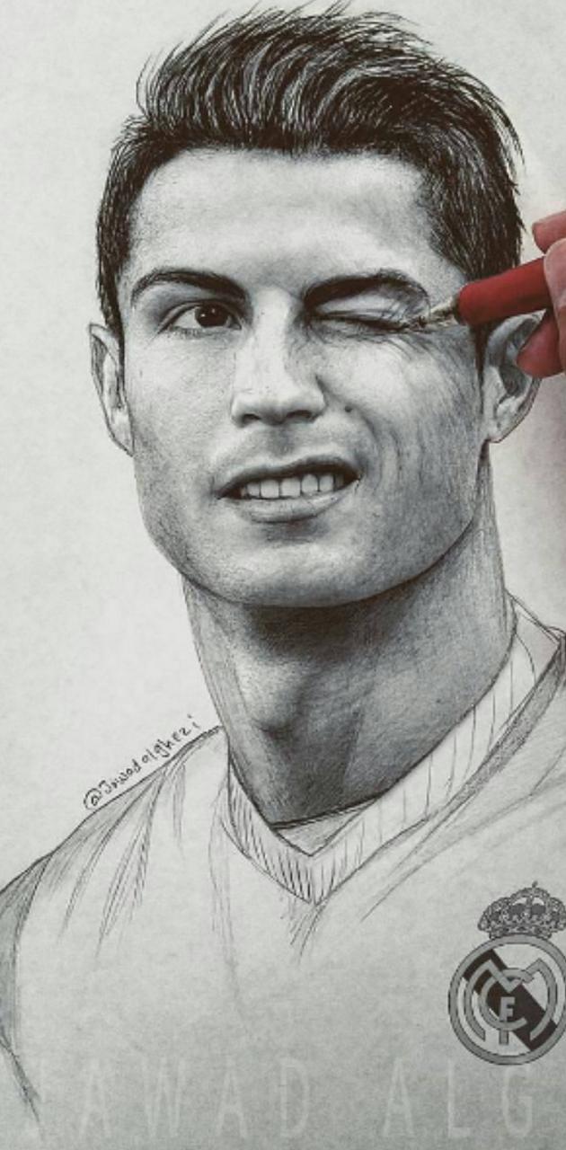 How To Draw Cristiano Ronaldo | Sketch Tutorial - YouTube
