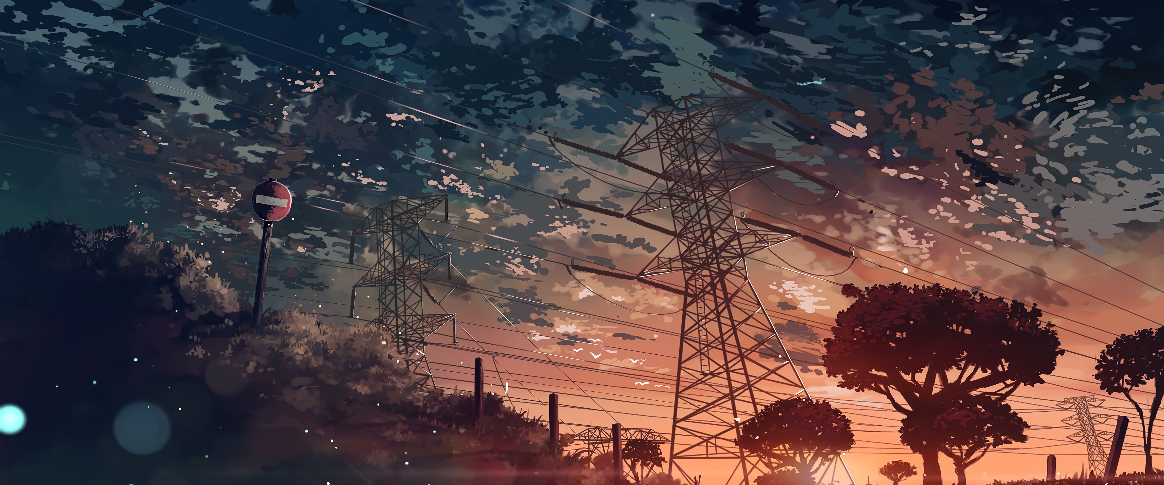 Anime Scenery Sunset 4K Wallpaper