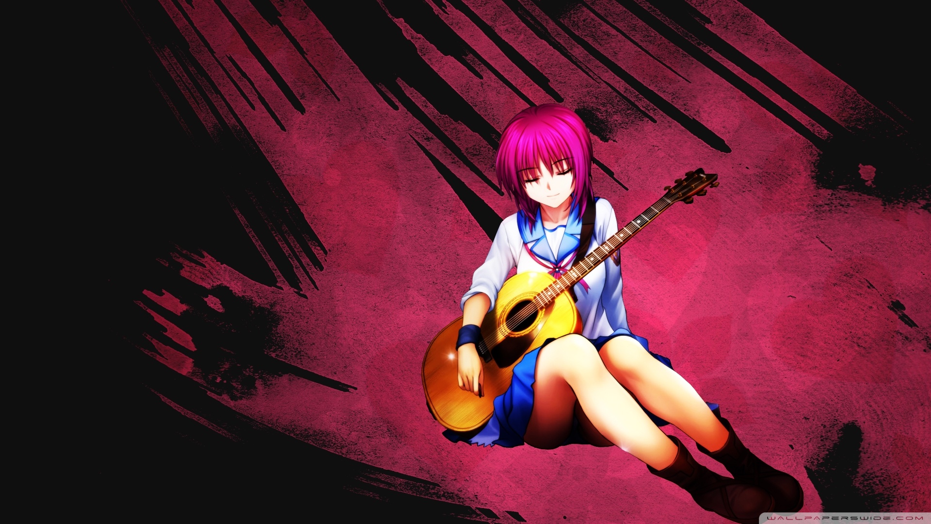 Anime Acoustic Guitar Ultra HD Desktop Background Wallpaper for 4K UHD TV, Tablet
