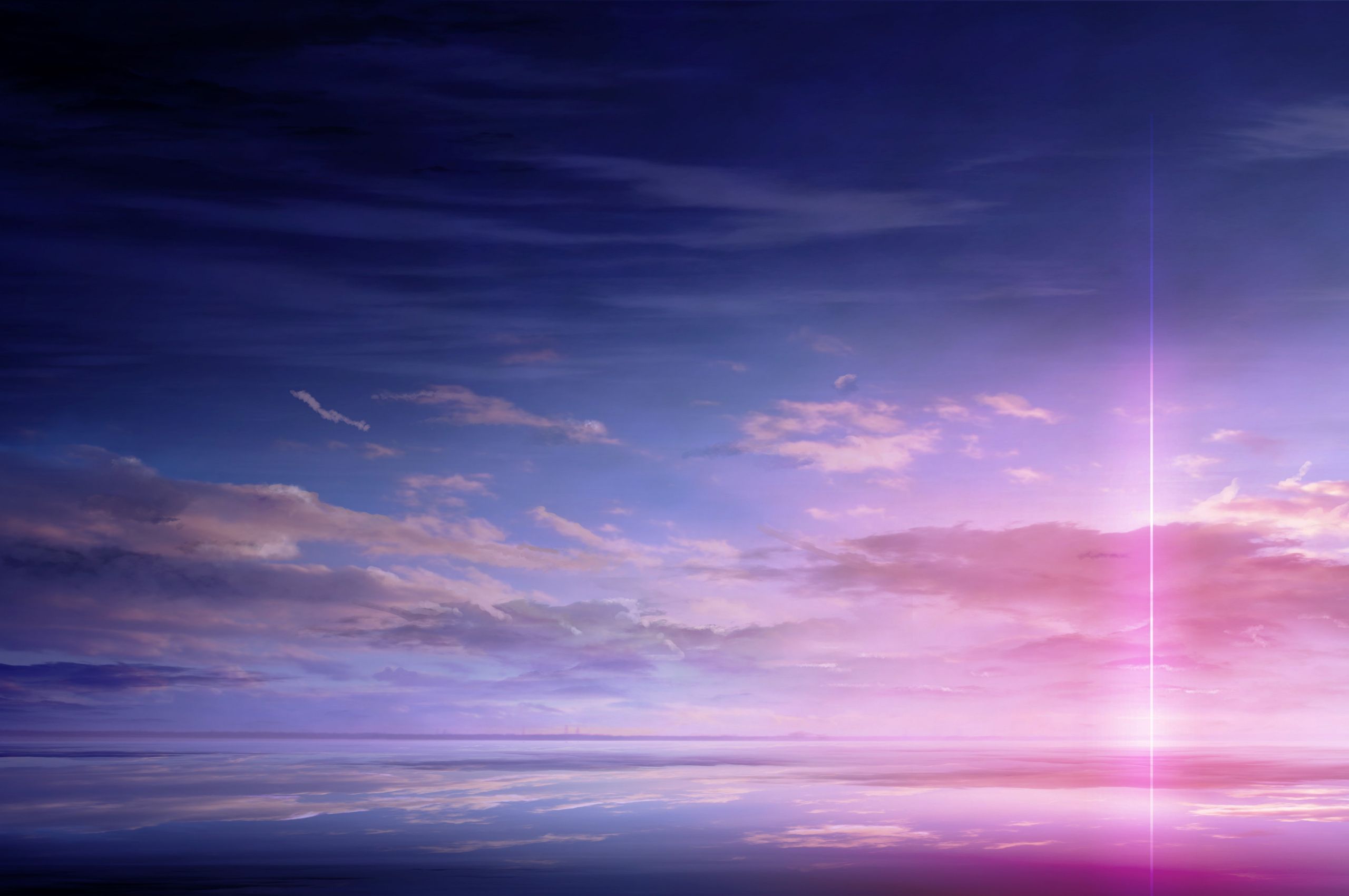 Pink And Purple Sky Anime Wallpaper