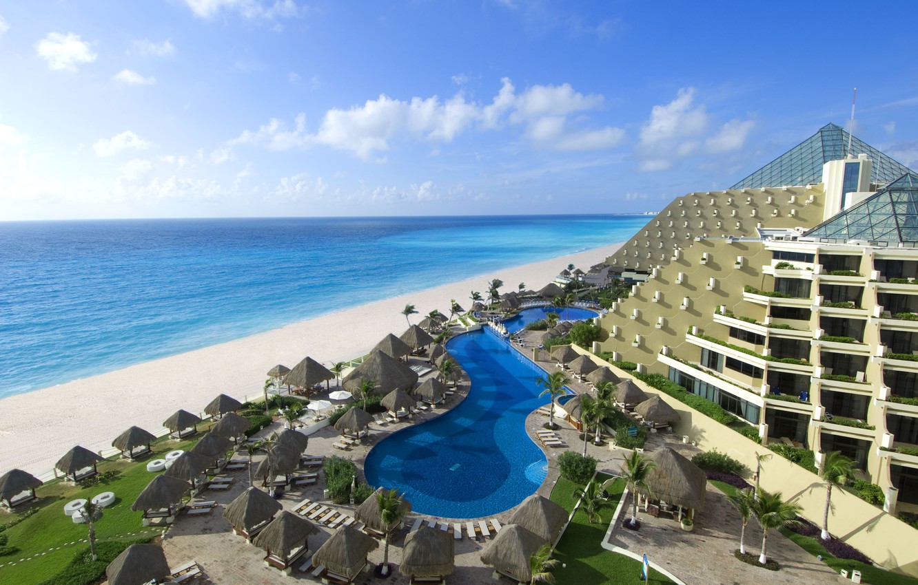 Wallpaper the ocean, Mexico, the hotel, Cancun image for desktop, section город