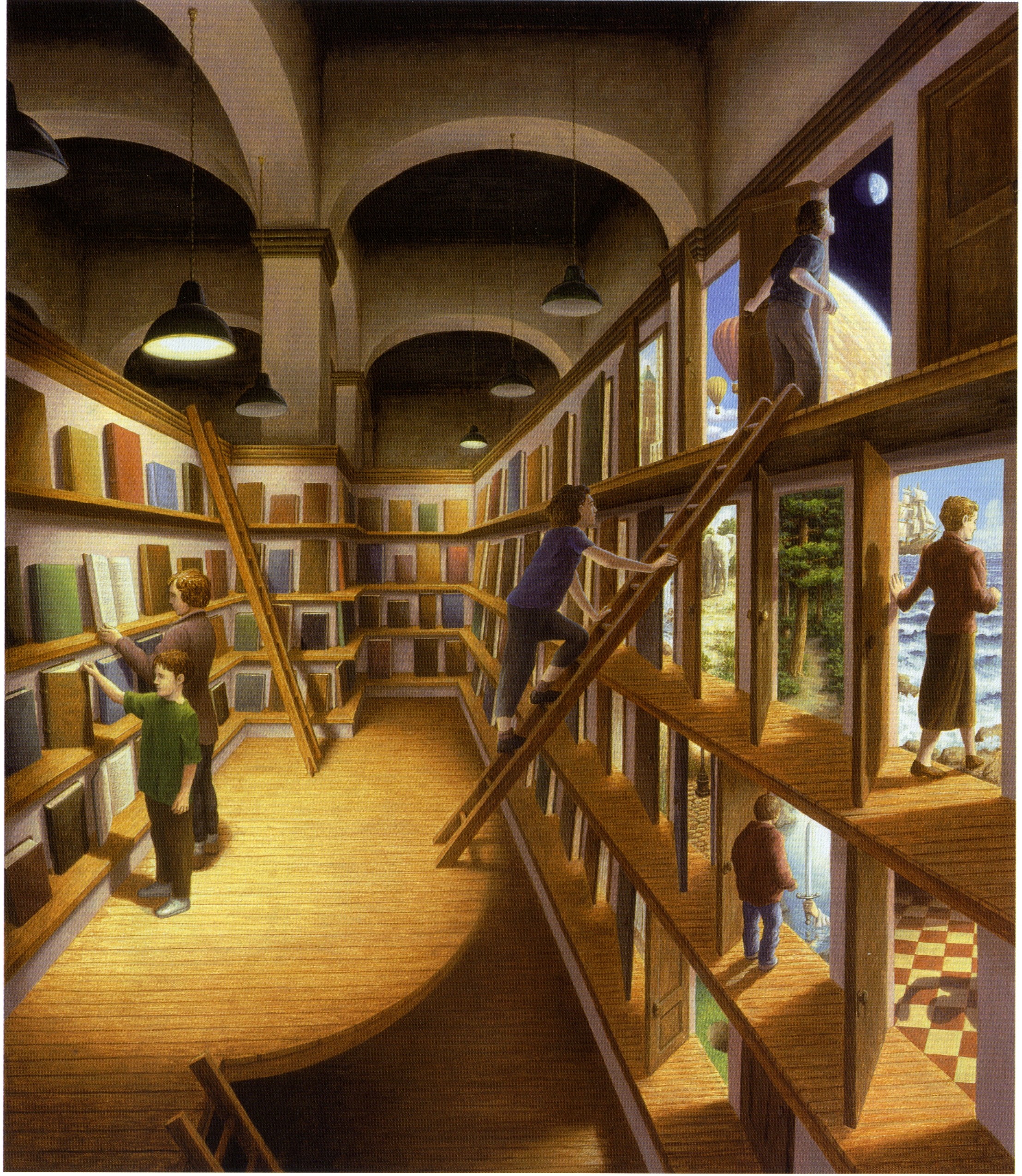 library, Fantasy art Wallpaper HD / Desktop and Mobile Background
