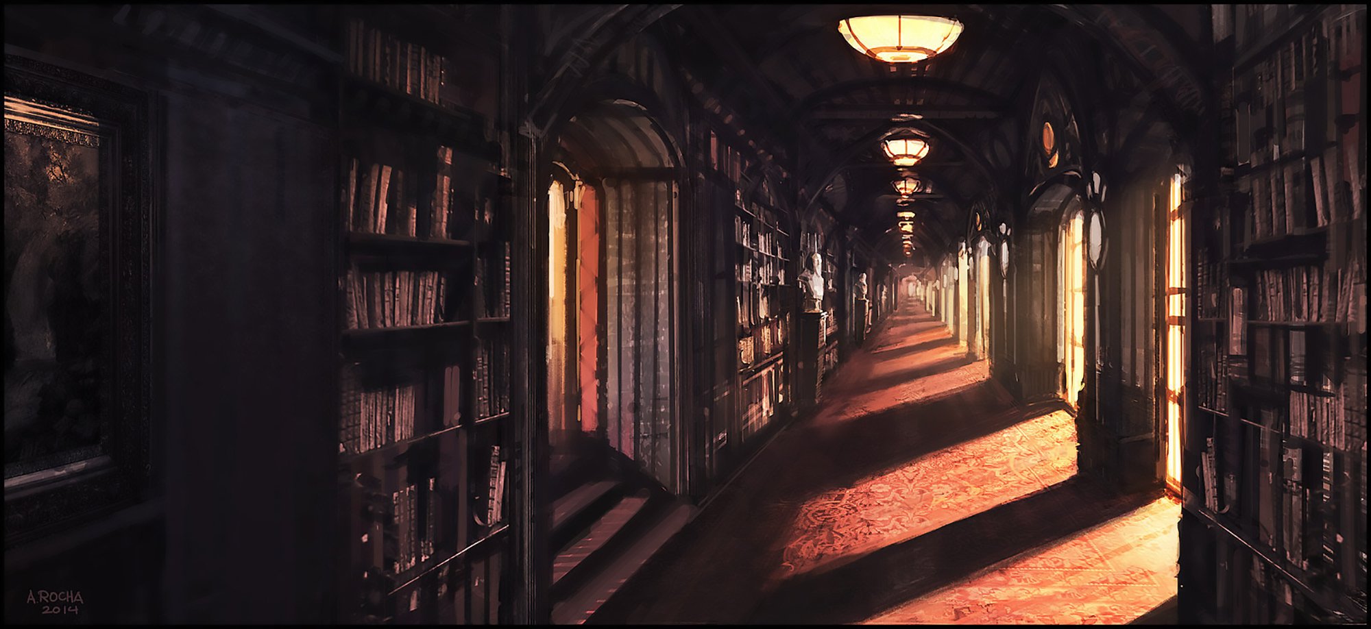 Fantasy Library Wallpaper and Background Imagex918