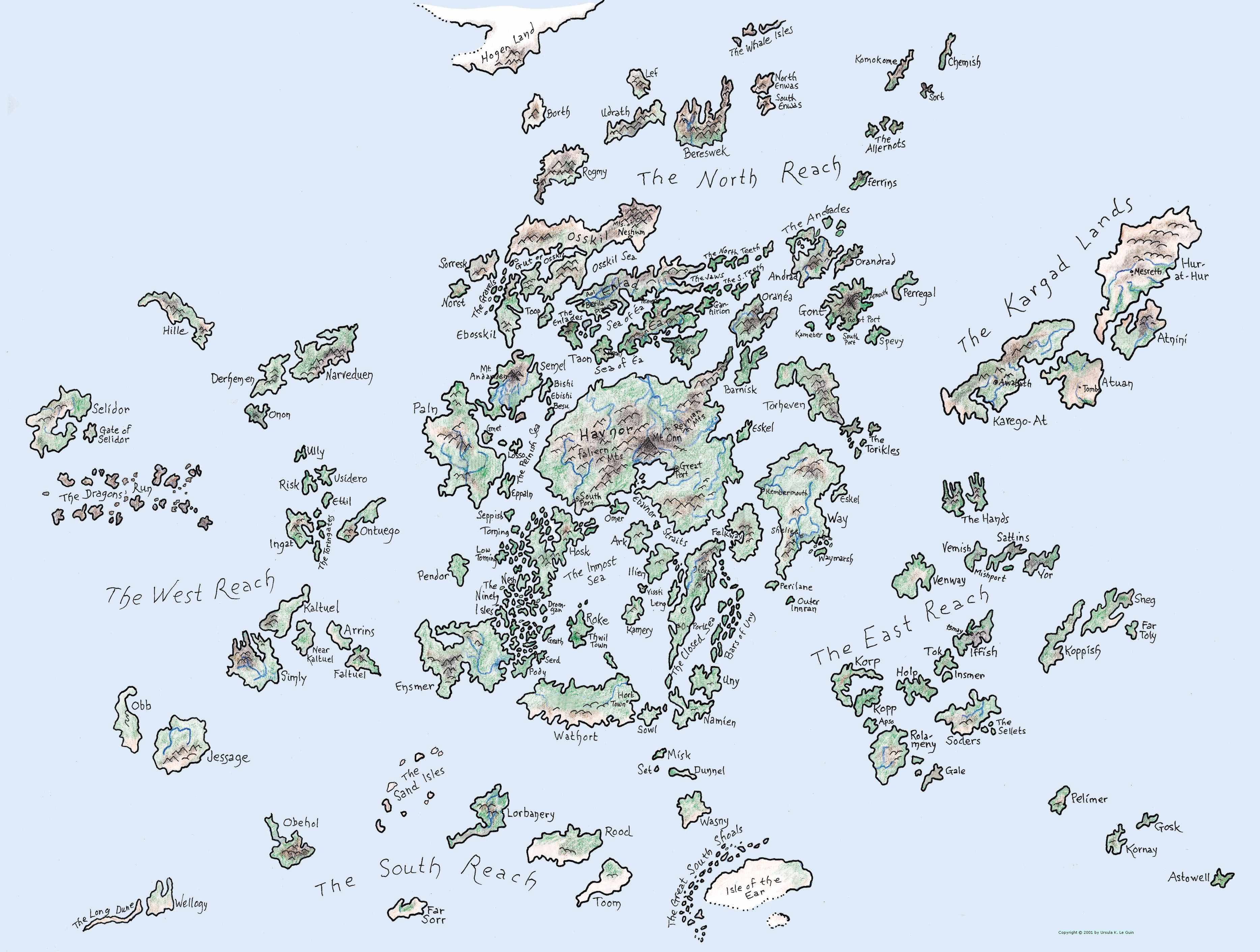 Ursula K. Le Guin: Wallpaper Maps of Earthsea