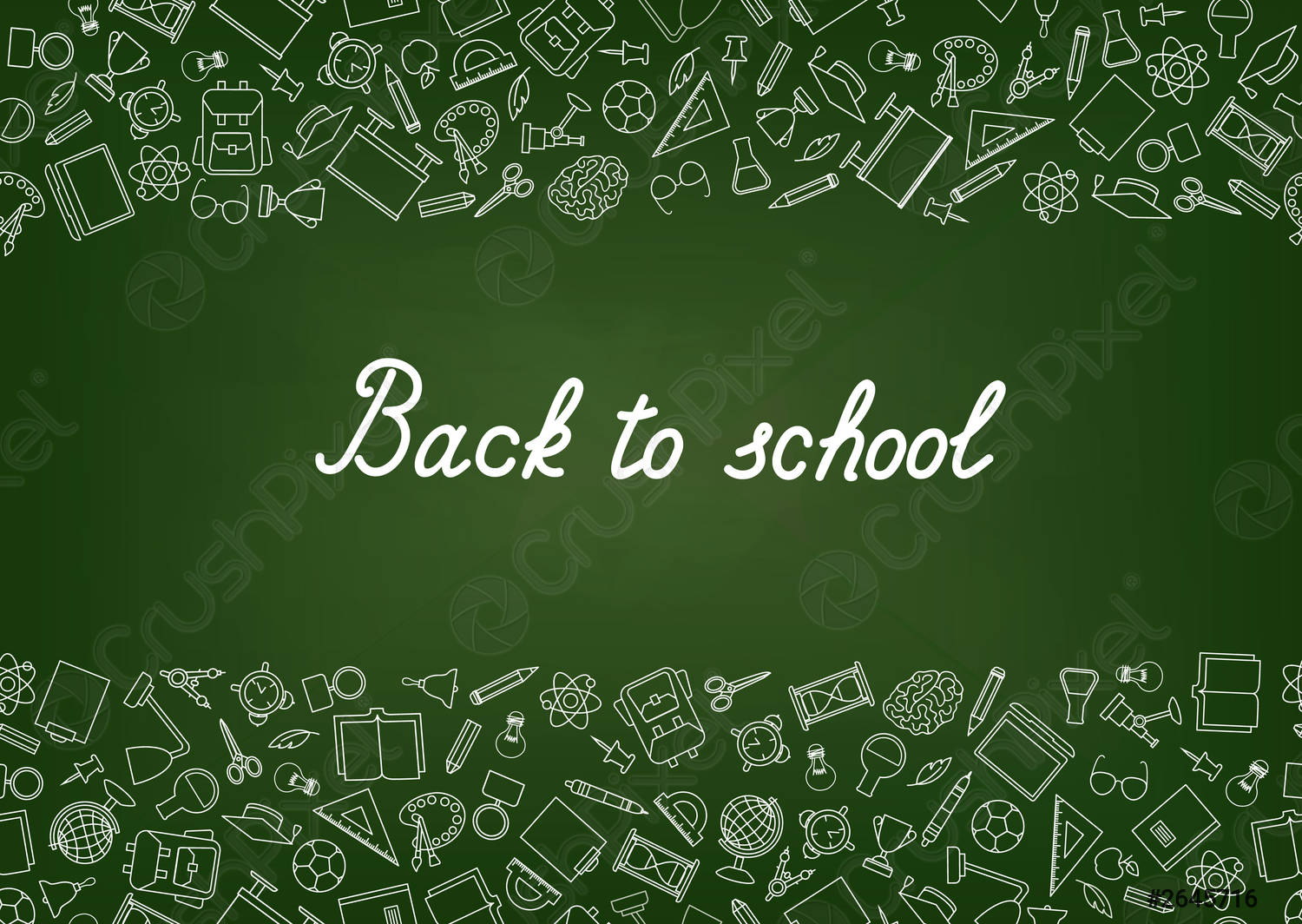 Back to School chalkboard wallpaper Education drawn symbols pattern School