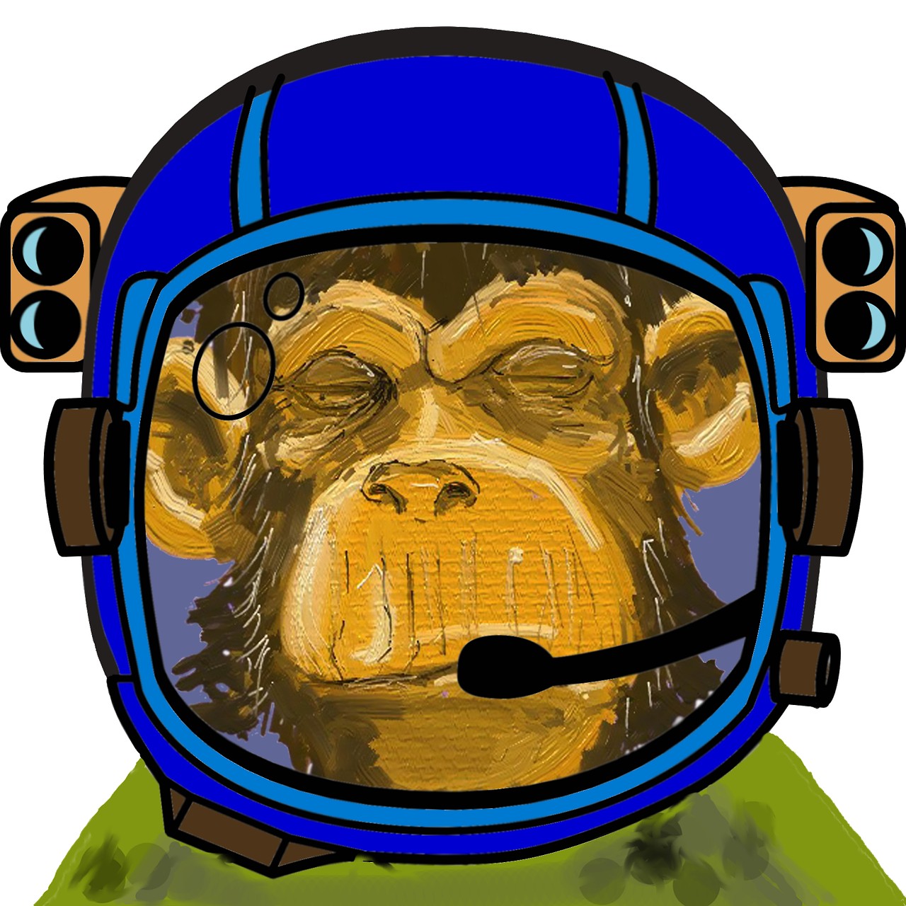 monkey, Spacesuit, Digital art Wallpaper HD / Desktop and Mobile Background