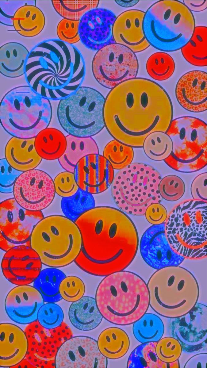 smiley faces poster. Idee deco, Deco pas cher, Deco