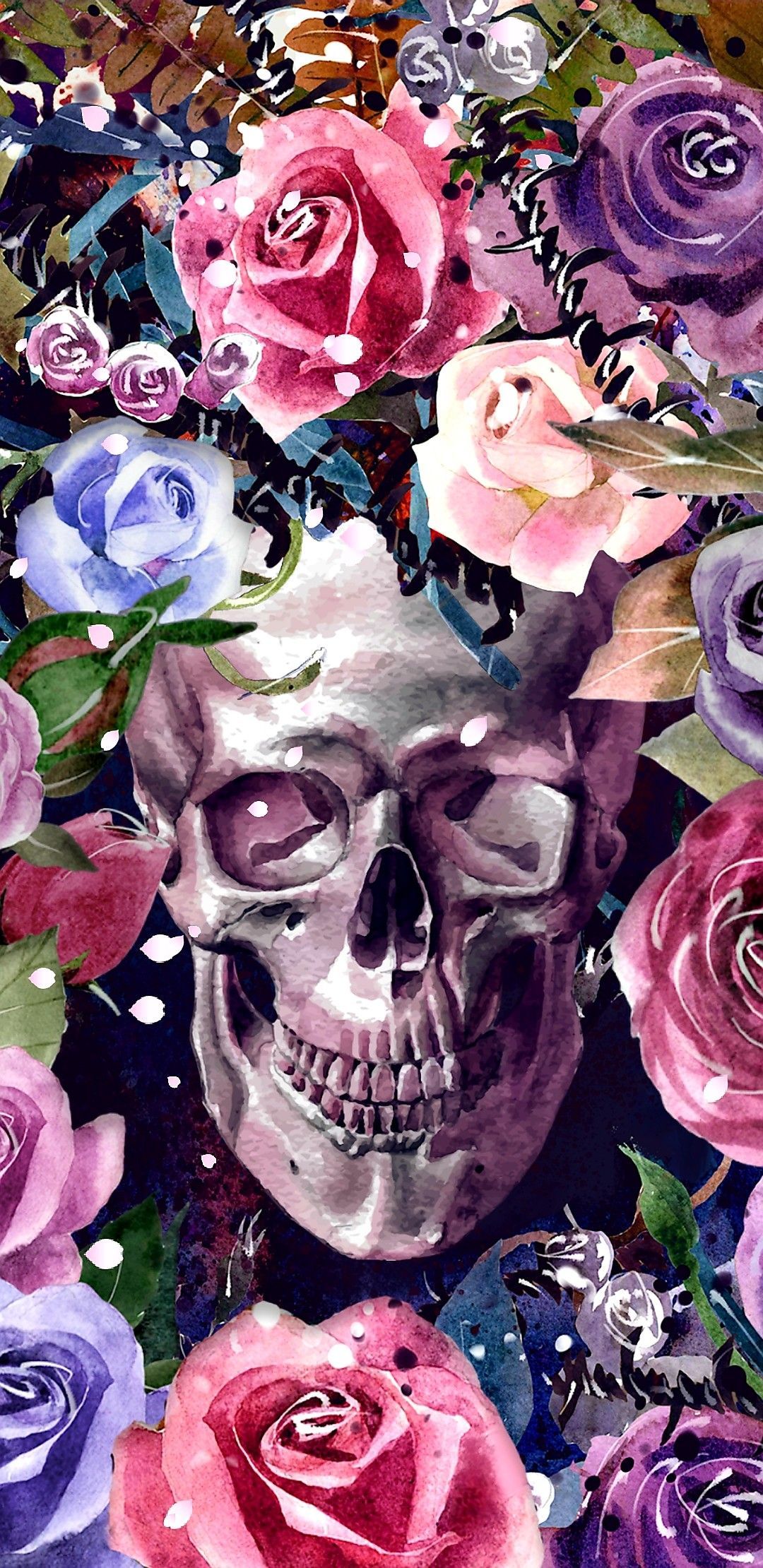 Floral Skull Wallpapers - Wallpaper Cave