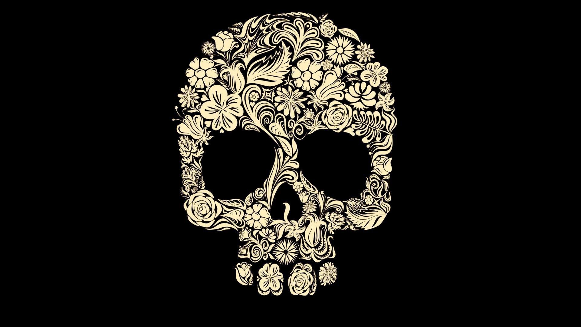 Floral Skull [1920x1080]