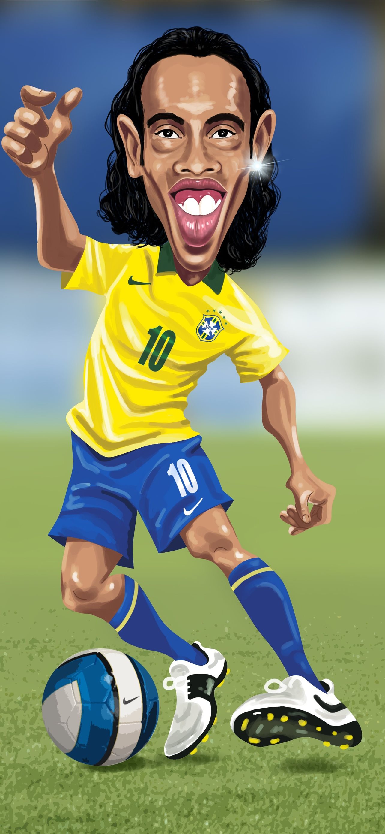 Best Ronaldinho gaucho iPhone HD Wallpaper