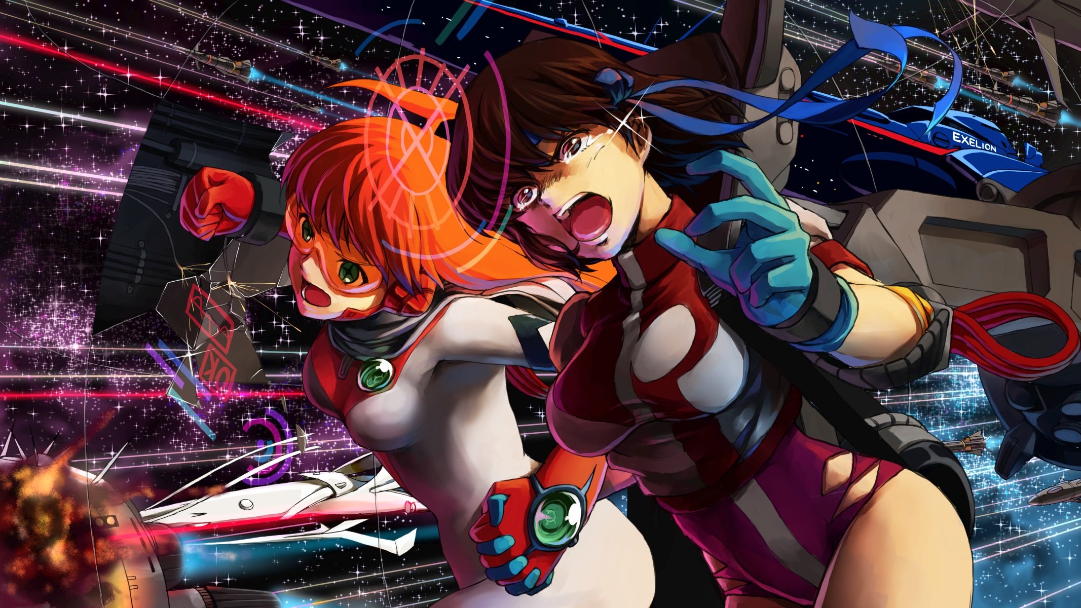 Bodysuit goggles gunbuster gunbuster 2 nigiriushi nono takaya noriko top wo nerae! top wo nerae 2 wallpaperx1200