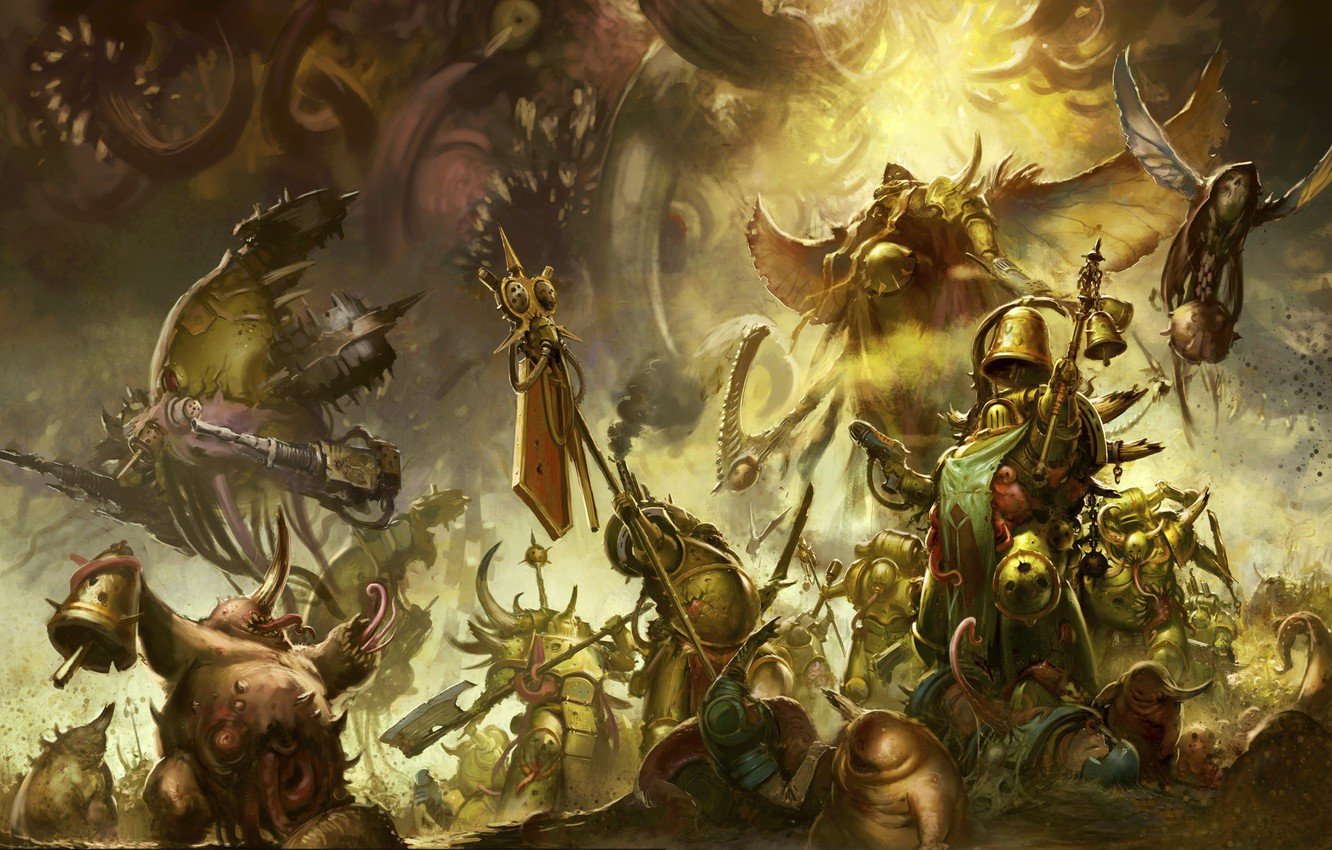 Wallpaper chaos, Death, demons, Warhammer 40 Death Guard, plague, Nurgle, primarch, Mortarion image for desktop, section игры